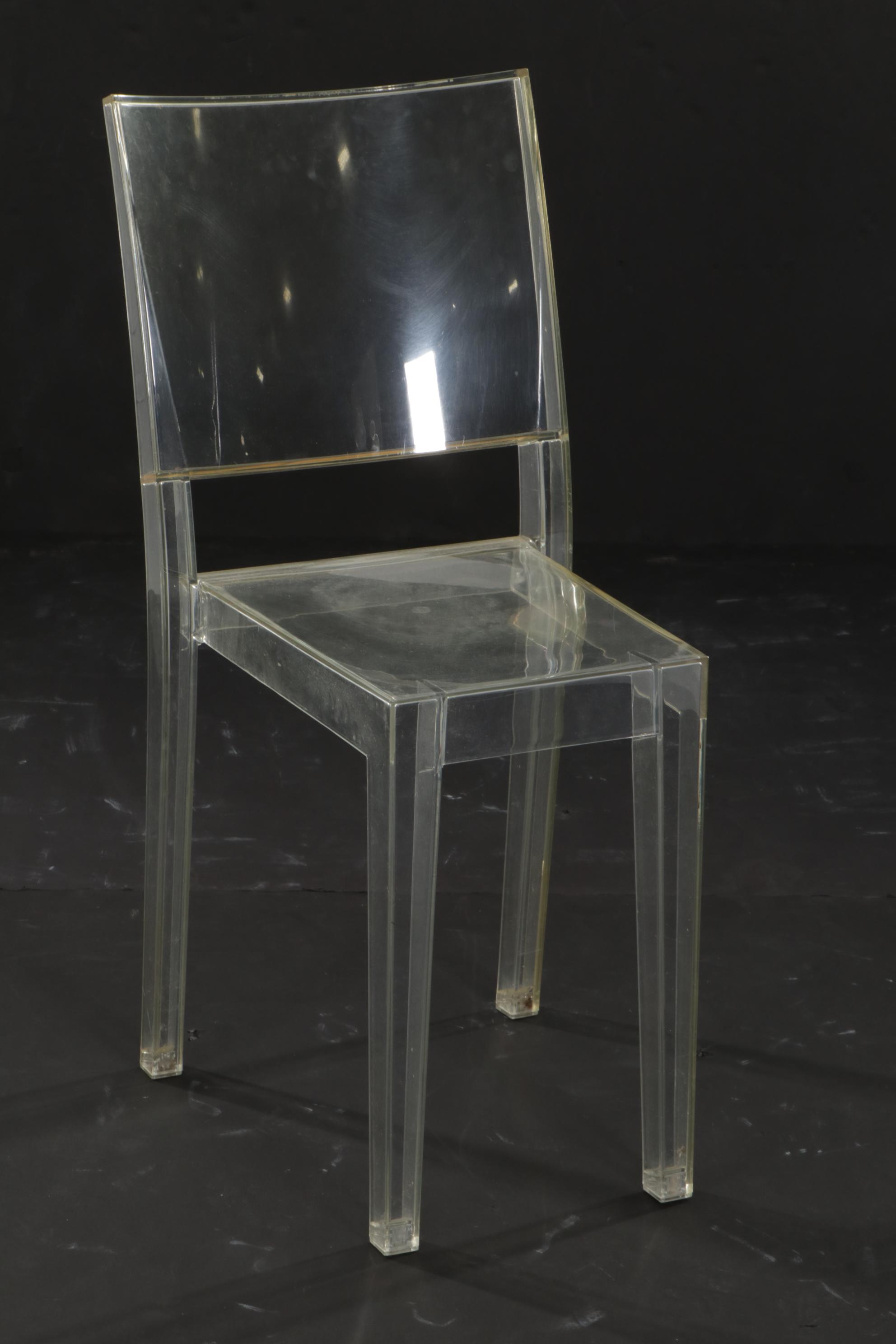 Four Contemporary Starck for Kartell "La Marie" Transparent Side Chairs