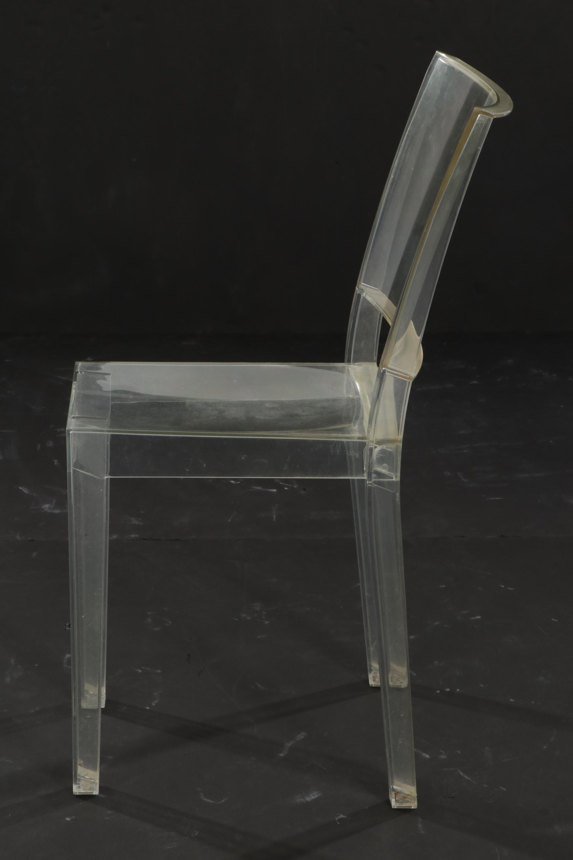 Four Contemporary Starck for Kartell "La Marie" Transparent Side Chairs