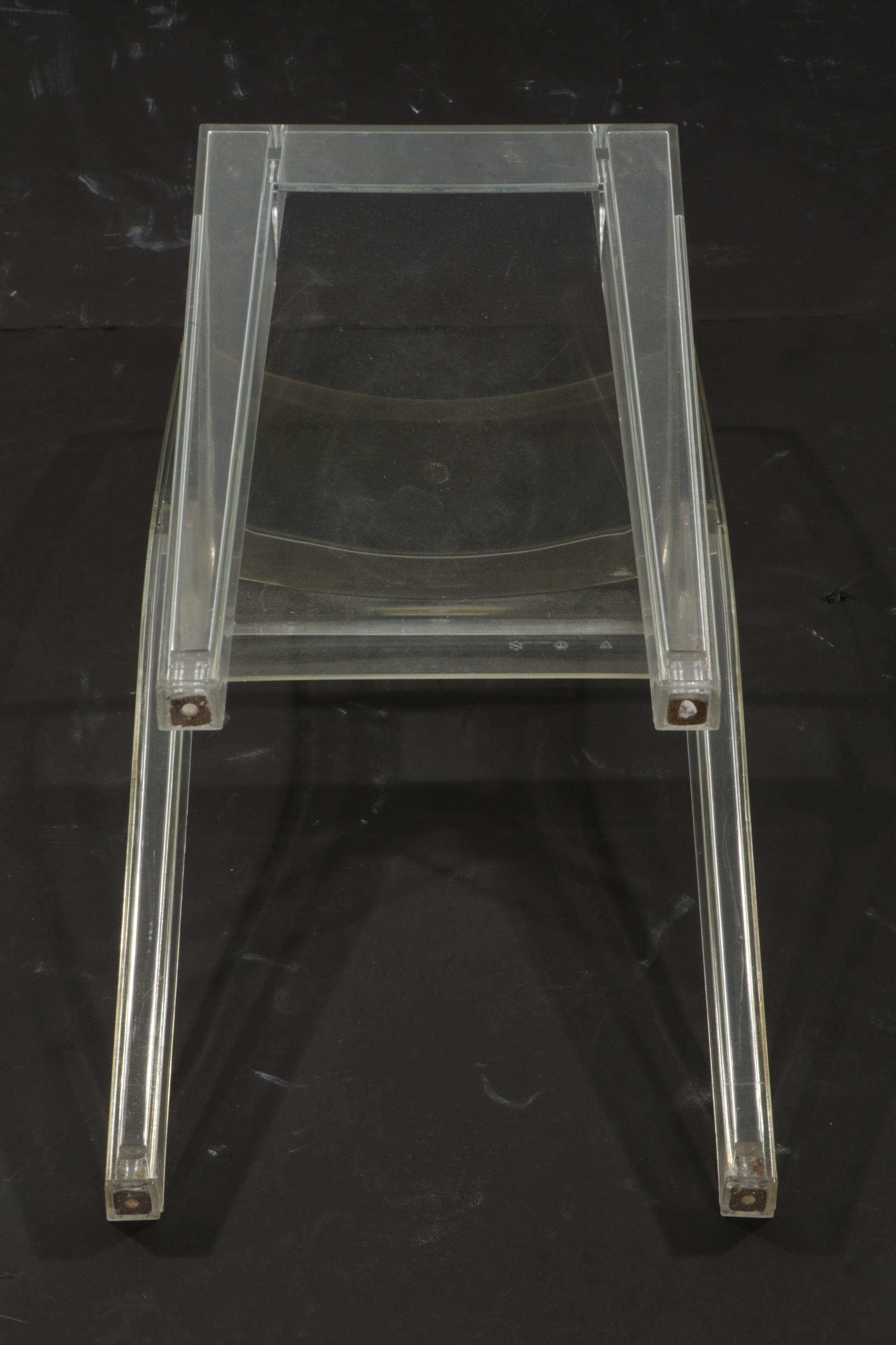 Four Contemporary Starck for Kartell "La Marie" Transparent Side Chairs