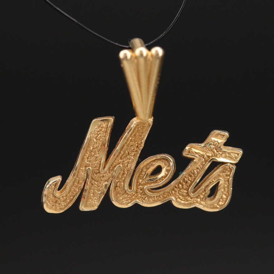 14K New York Mets Pendant