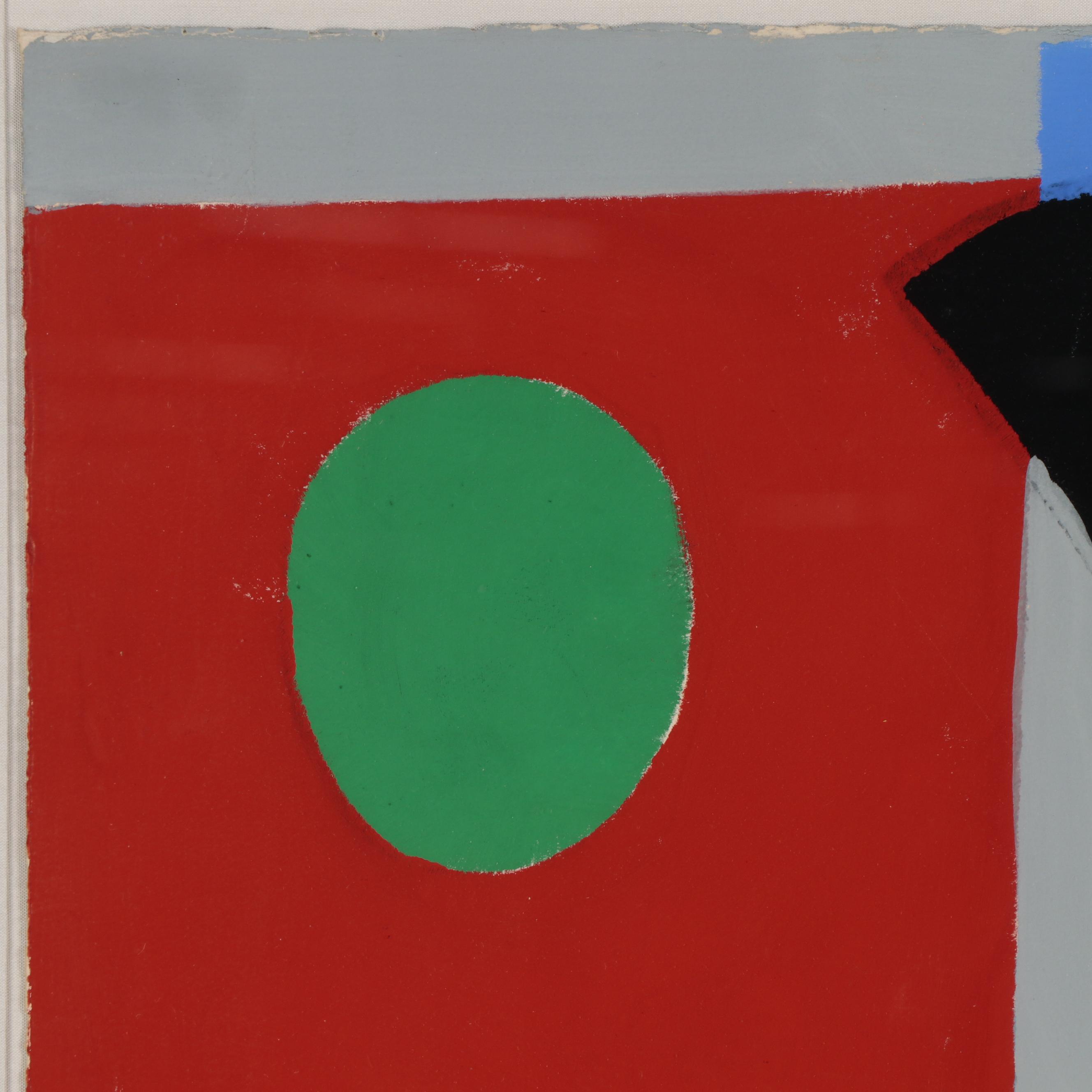 Sonia Delaunay Gouache Pochoir "Poésie de Mots, Poésie de Couleurs," 1961