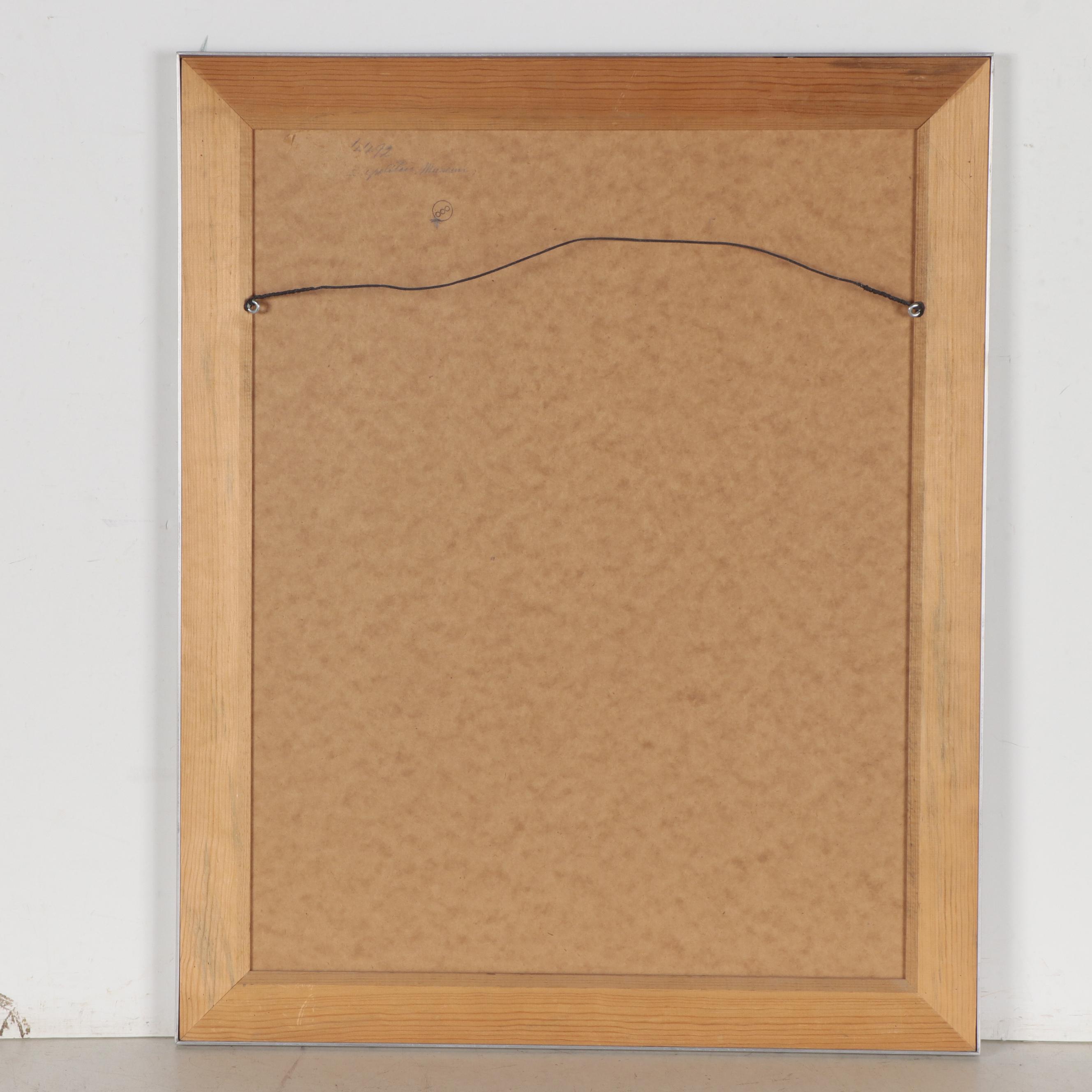 Sonia Delaunay Gouache Pochoir "Poésie de Mots, Poésie de Couleurs," 1961