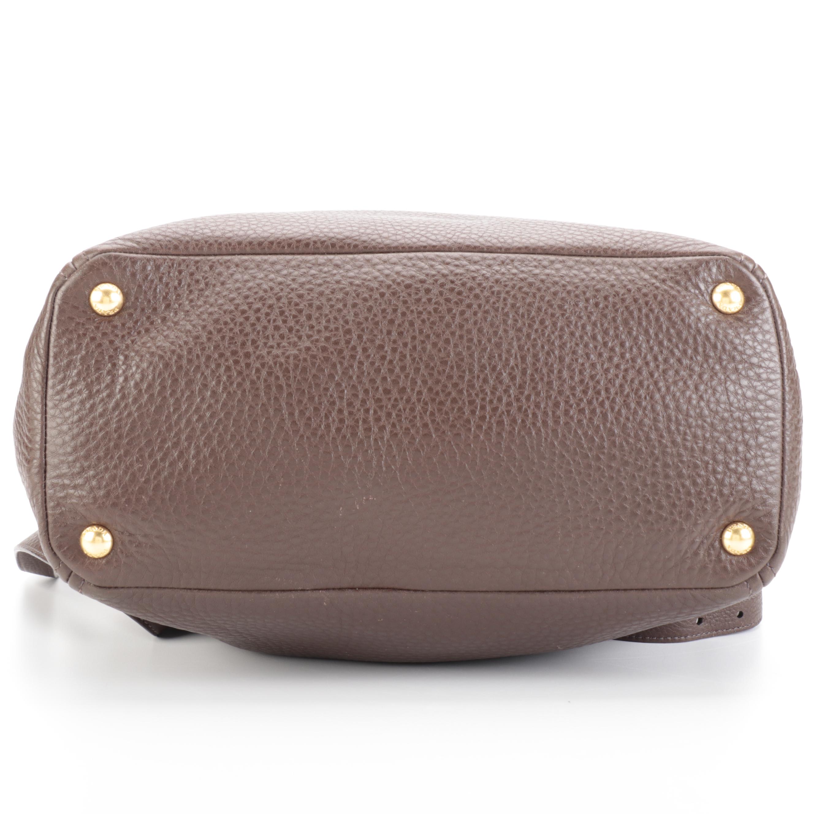 Prada Side Pocket Convertible Tote Vitello Daino Leather