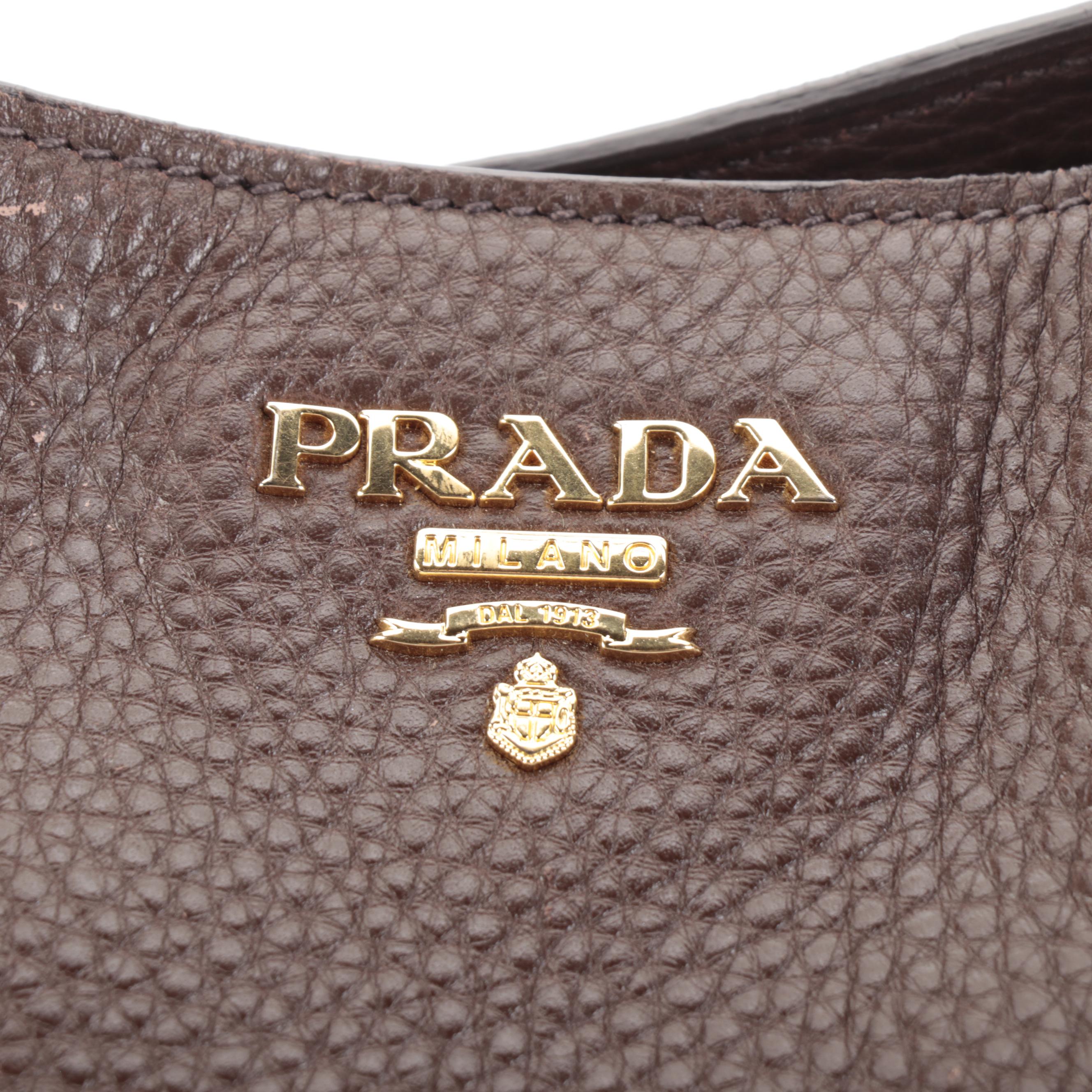 Prada Side Pocket Convertible Tote Vitello Daino Leather