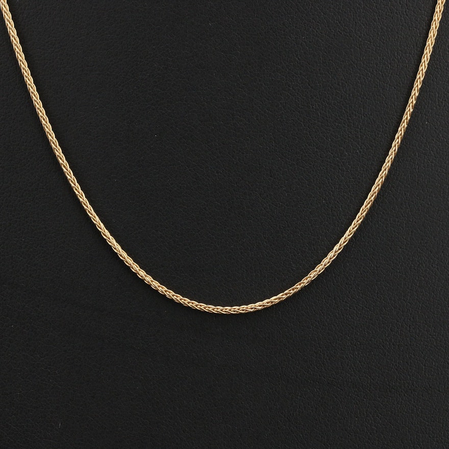 18K Fox Tail Chain Necklace