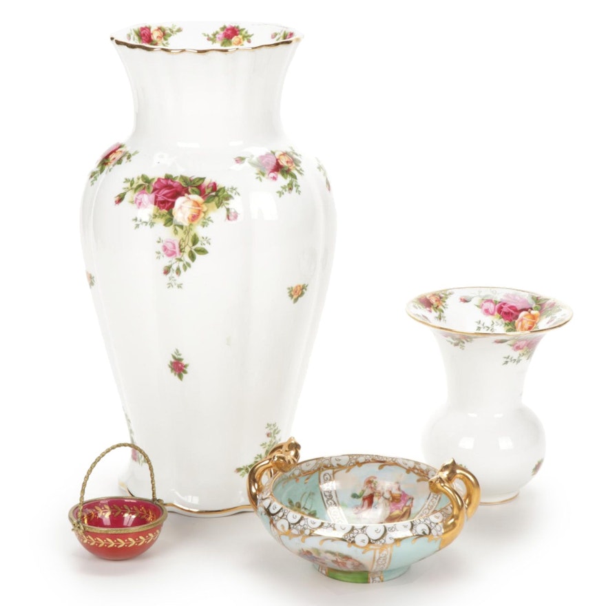 Royal Albert "Old Country Roses" Bone China Vases and Decorative Bowls