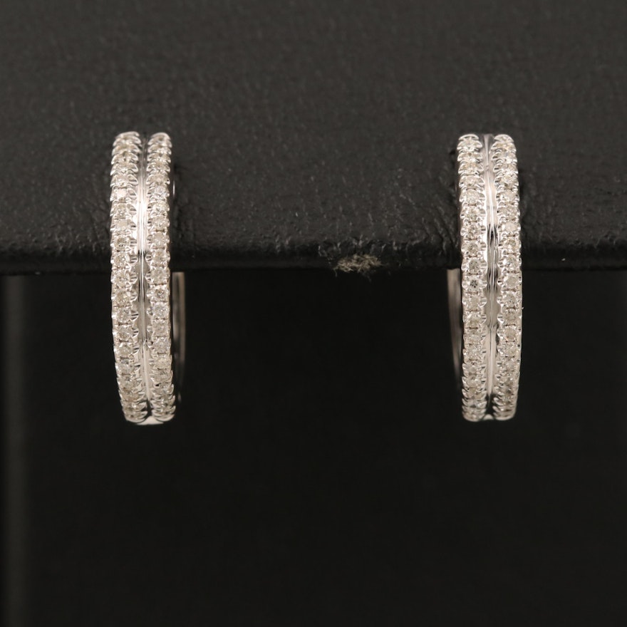 14K 0.25 CTW Diamond Huggie Earrings