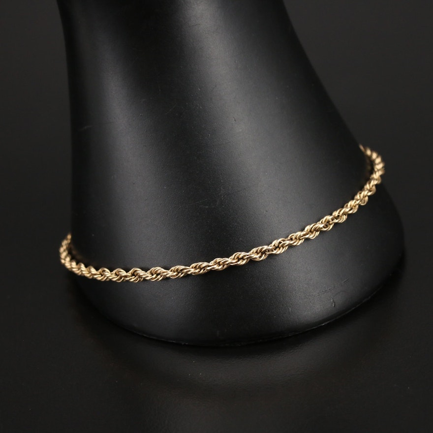 14K Braid Chain Bracelet