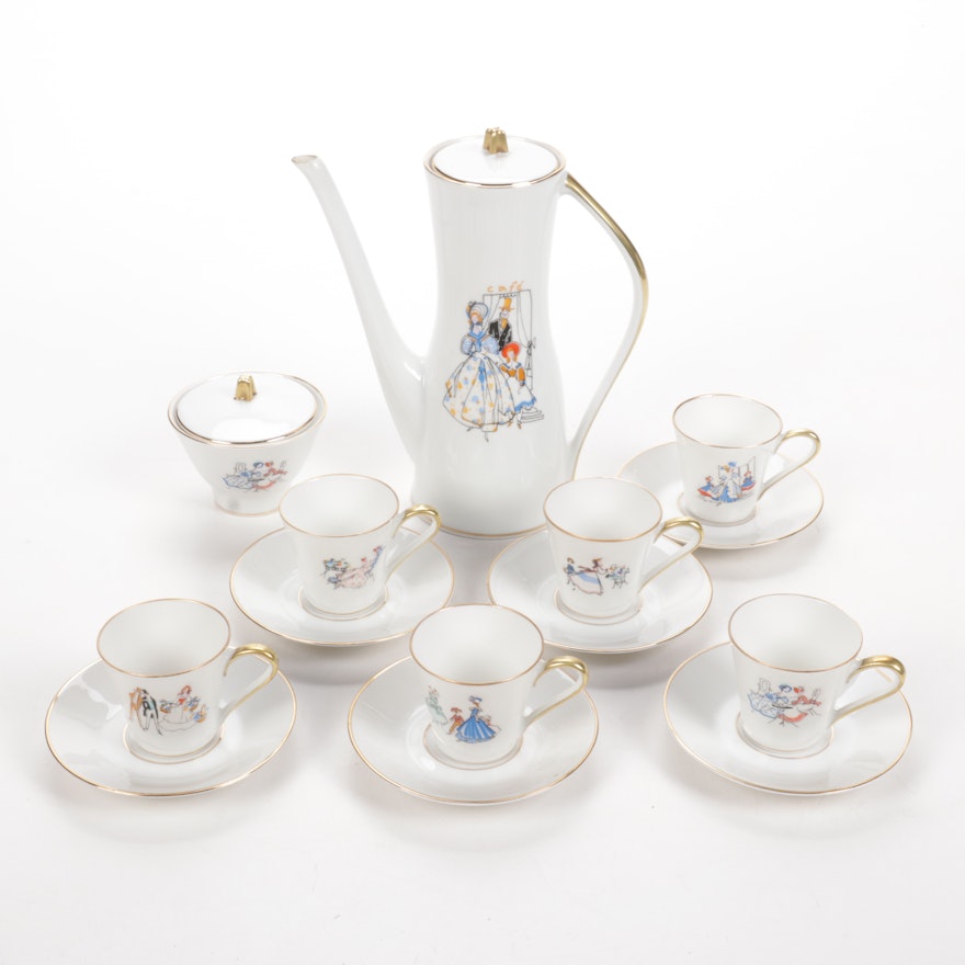 Edelstein Hand-Painted Porcelain Tea Set