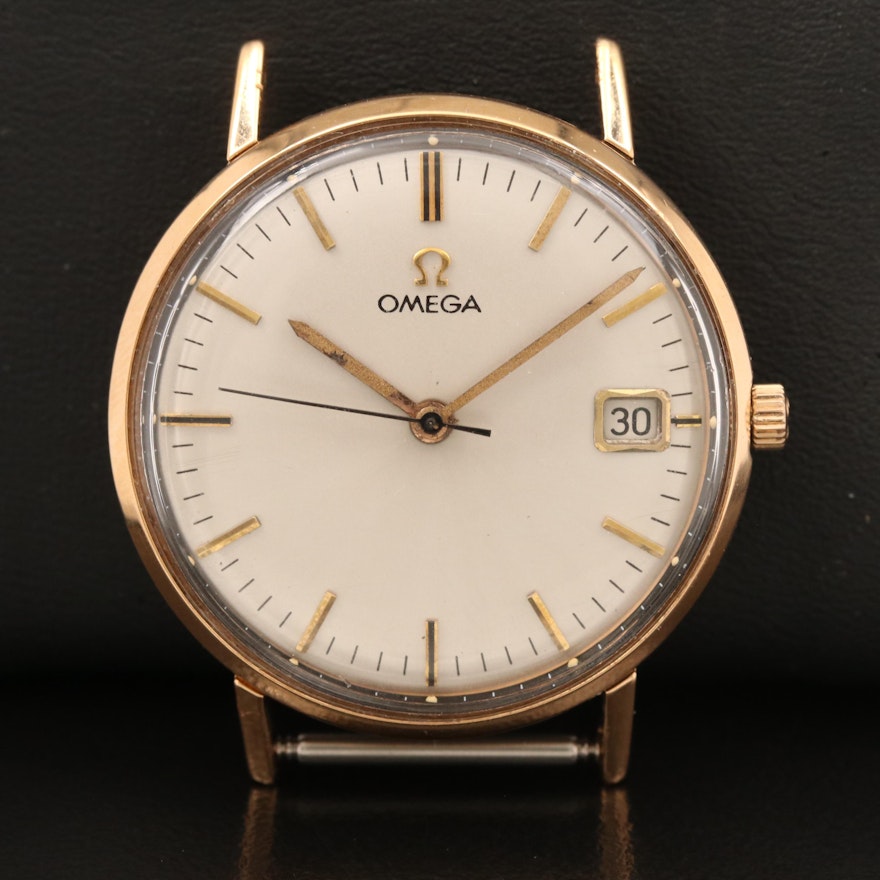 18K 1964 Omega with Date Wristwatch