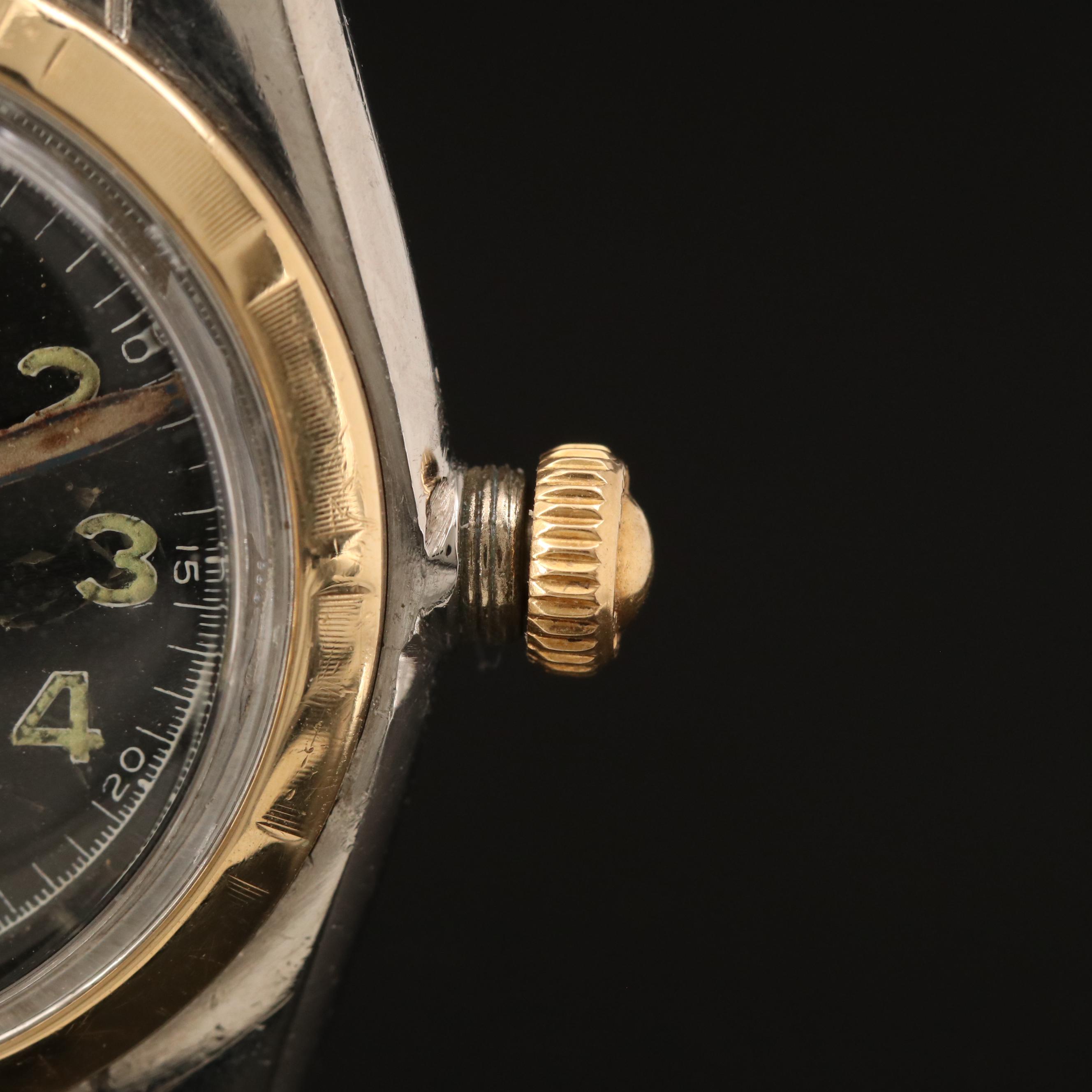 Rolex Vintage Oyster Perpetual Bubble Back 14K and Stainless Steel Watch