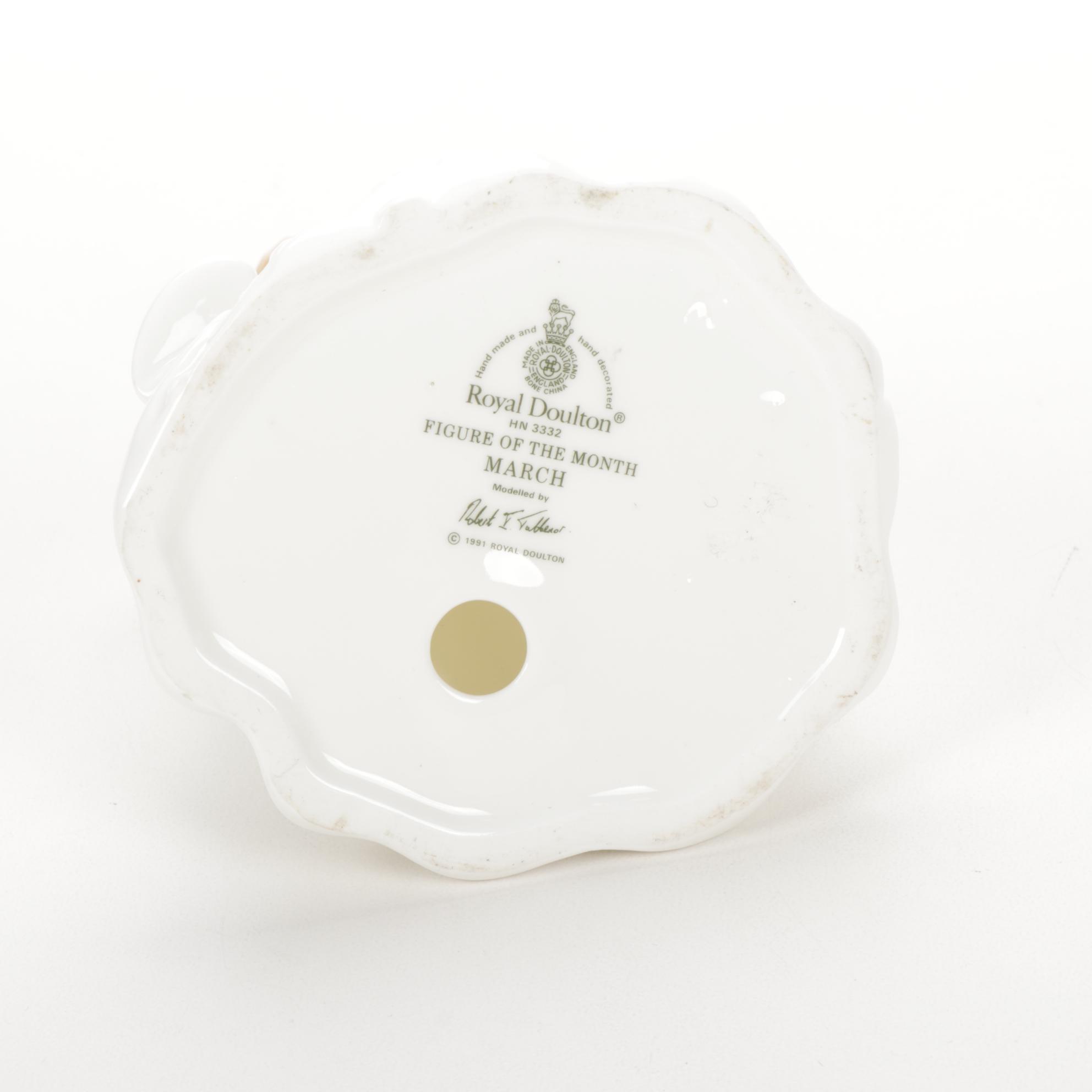 Graf Von Henneberg Relish Tray, Royal Doulton "March" Figurine and Limoges Boxes