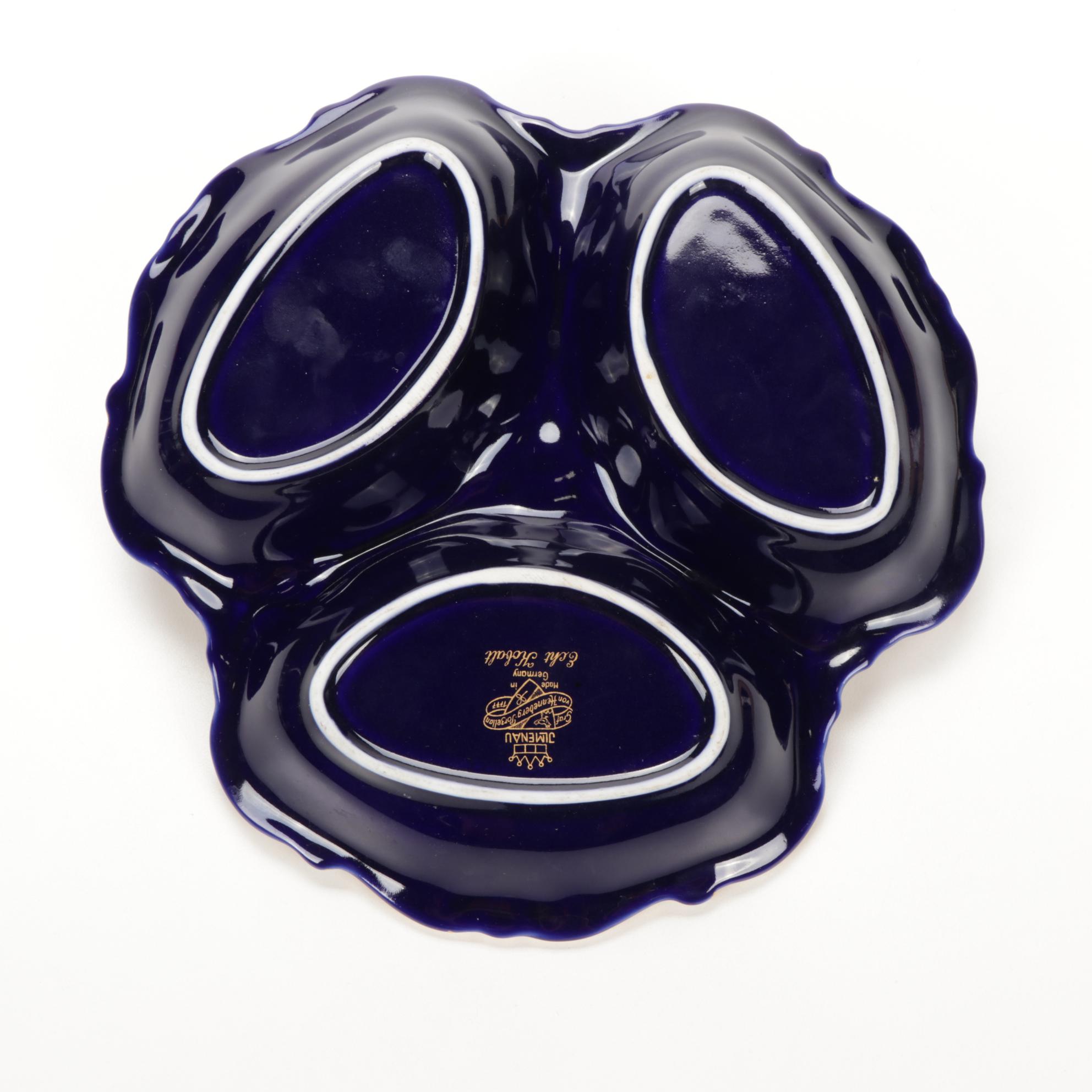 Graf Von Henneberg Relish Tray, Royal Doulton "March" Figurine and Limoges Boxes