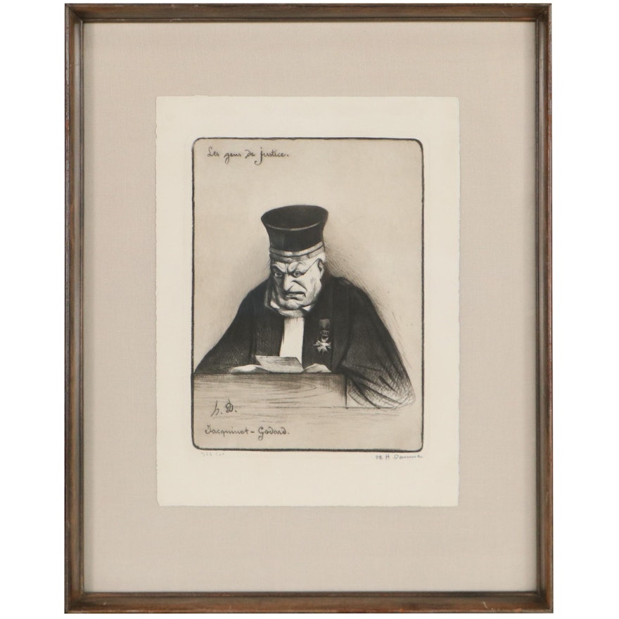 Lithograph After Honoré-Victorin Daumier "Jacquinot-Godard"