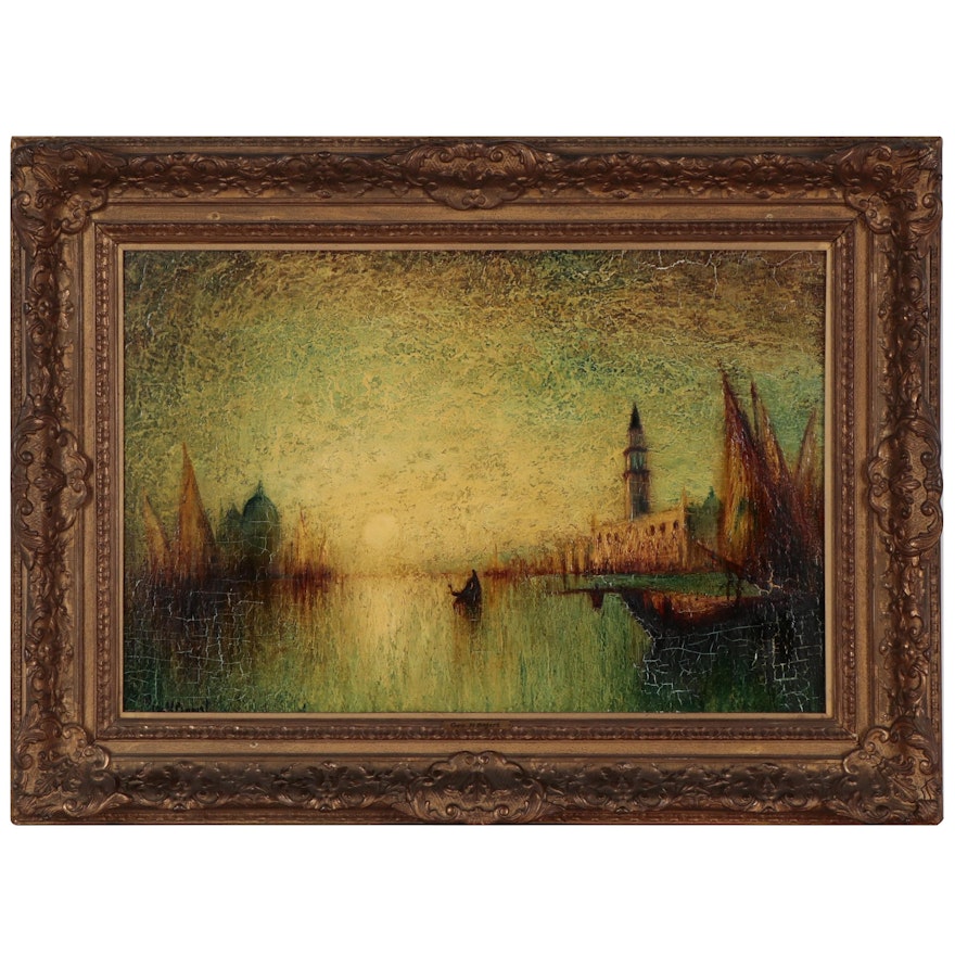 George Henry Bogert Luminist Style Oil Painting, Circa 1920