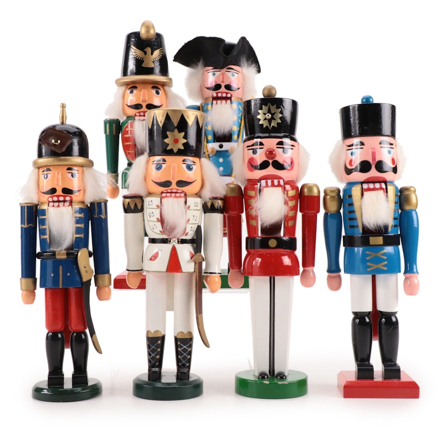 Enesco and Other Wooden Nutcrackers, Late 20th Century
