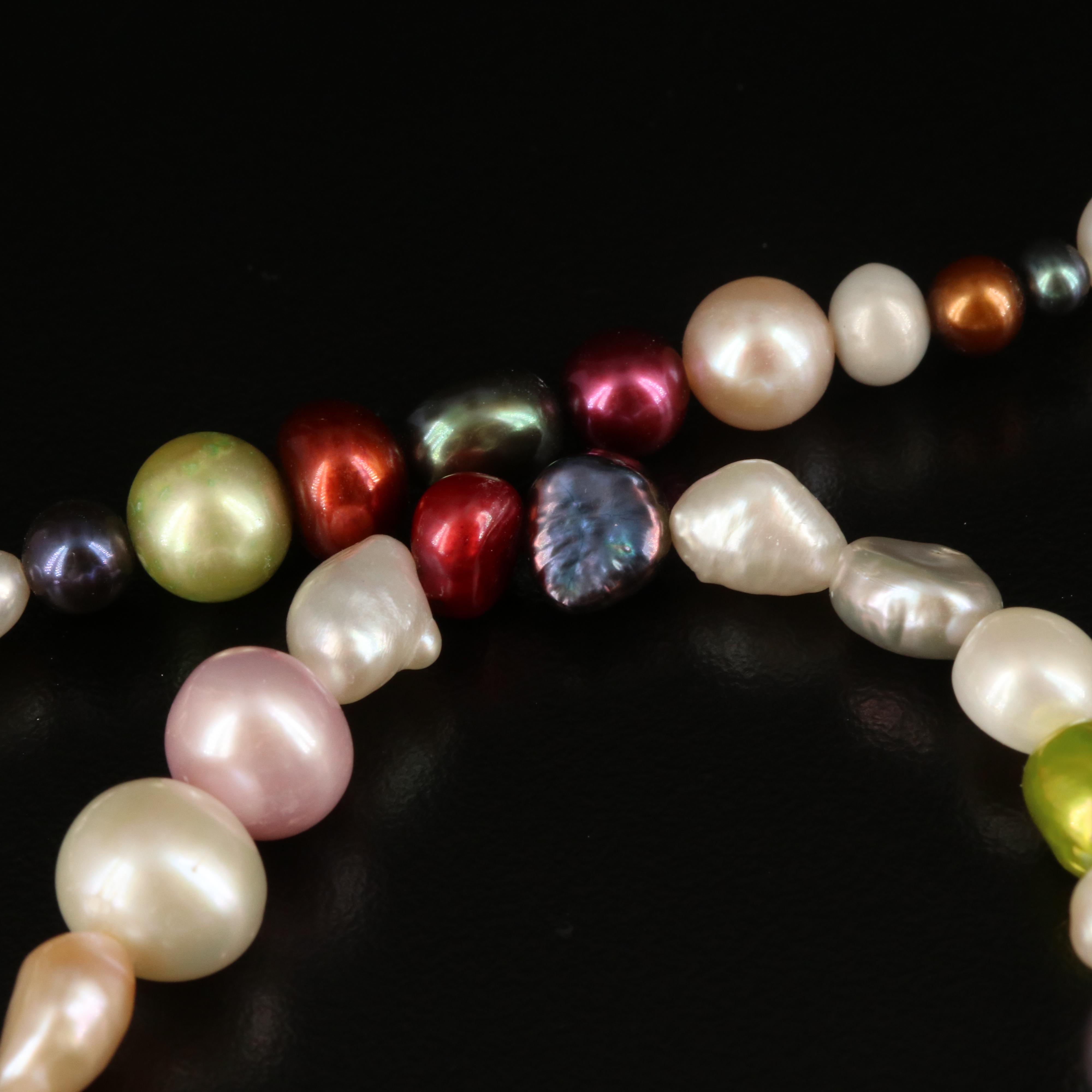 Endless Pearl Necklace and Expandable Bracelet