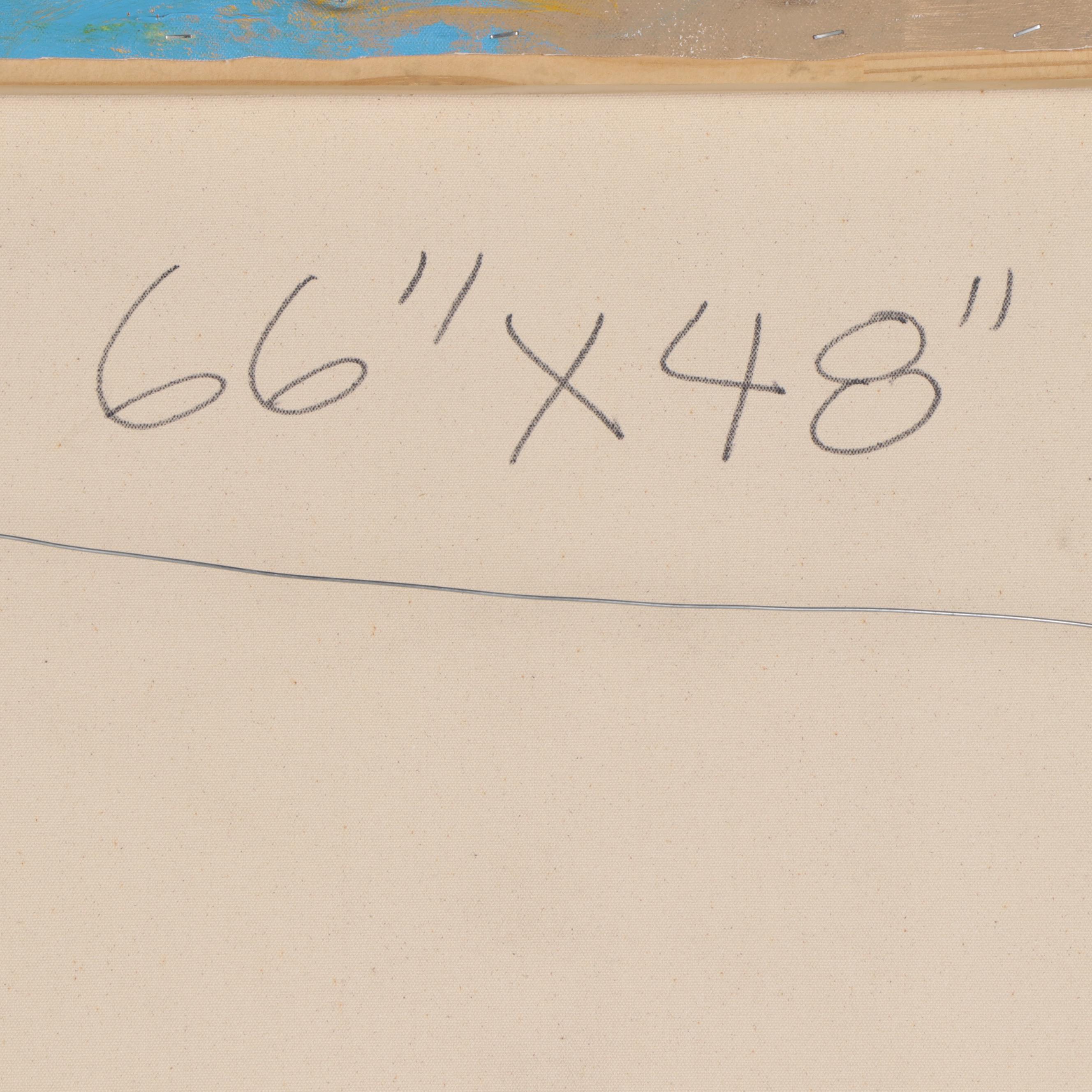 John Stango Large-Scale Pop Art Mixed Media Painting "Ben Hundred"