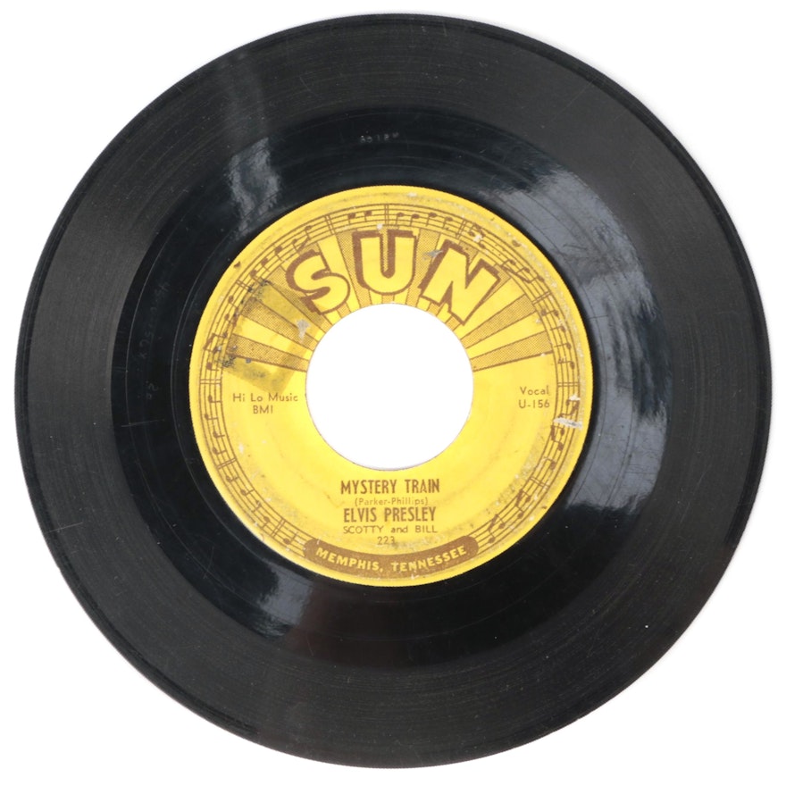 Sun Records Elvis Presley "Mystery Train" 45 RPM Vinyl Record, 1955