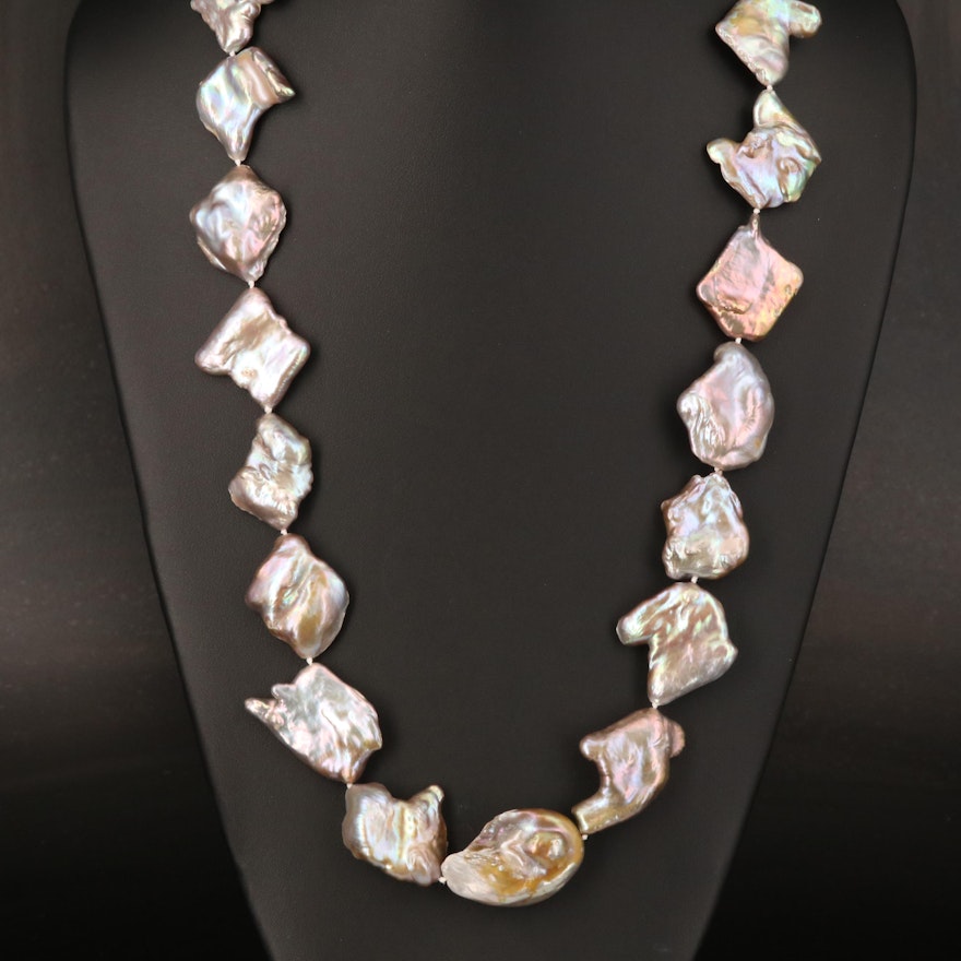 Baroque Pearl Necklace with 18K Clasp