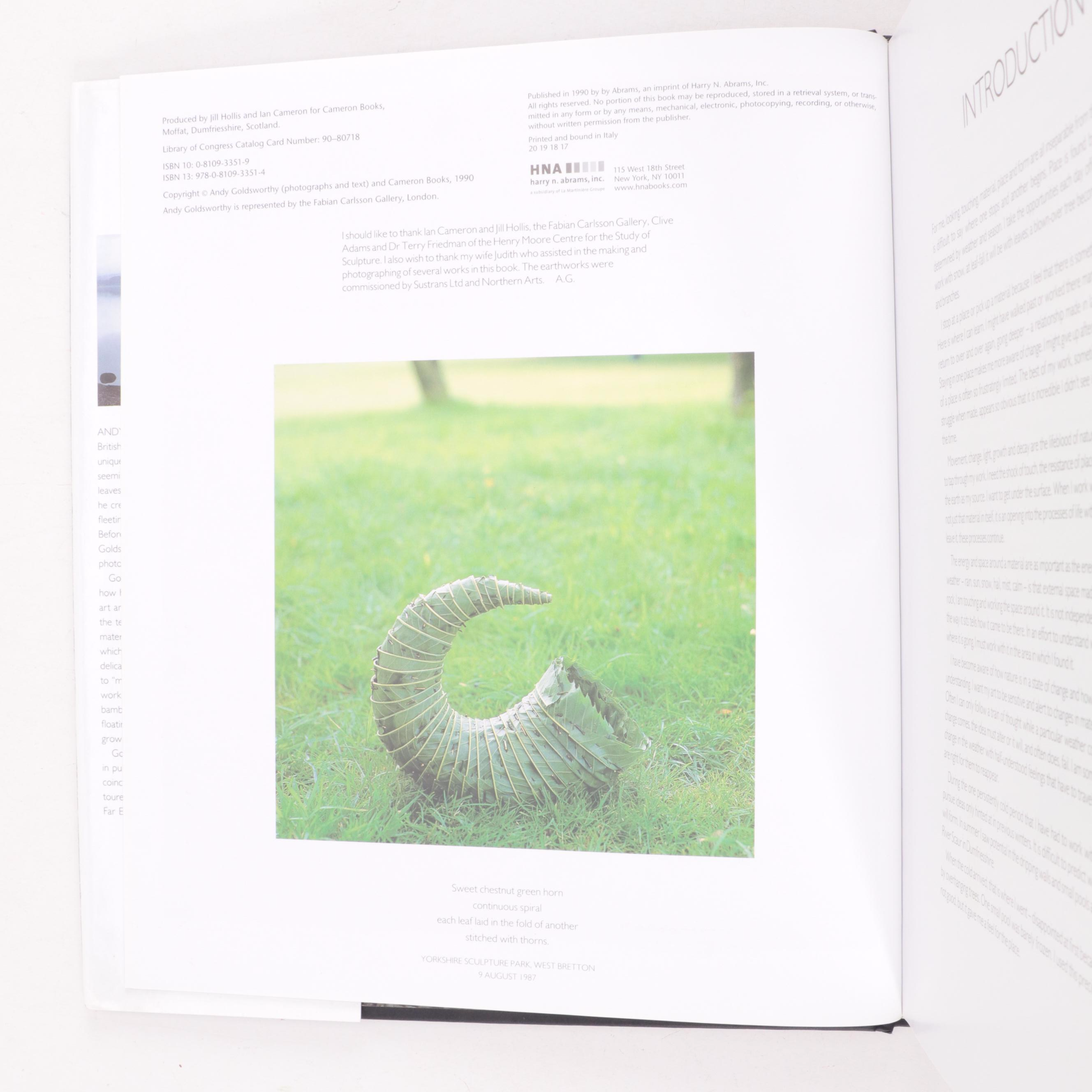 "A Collaboration with Nature" and "Wood" by Andy Goldsworthy, Late 20th Century