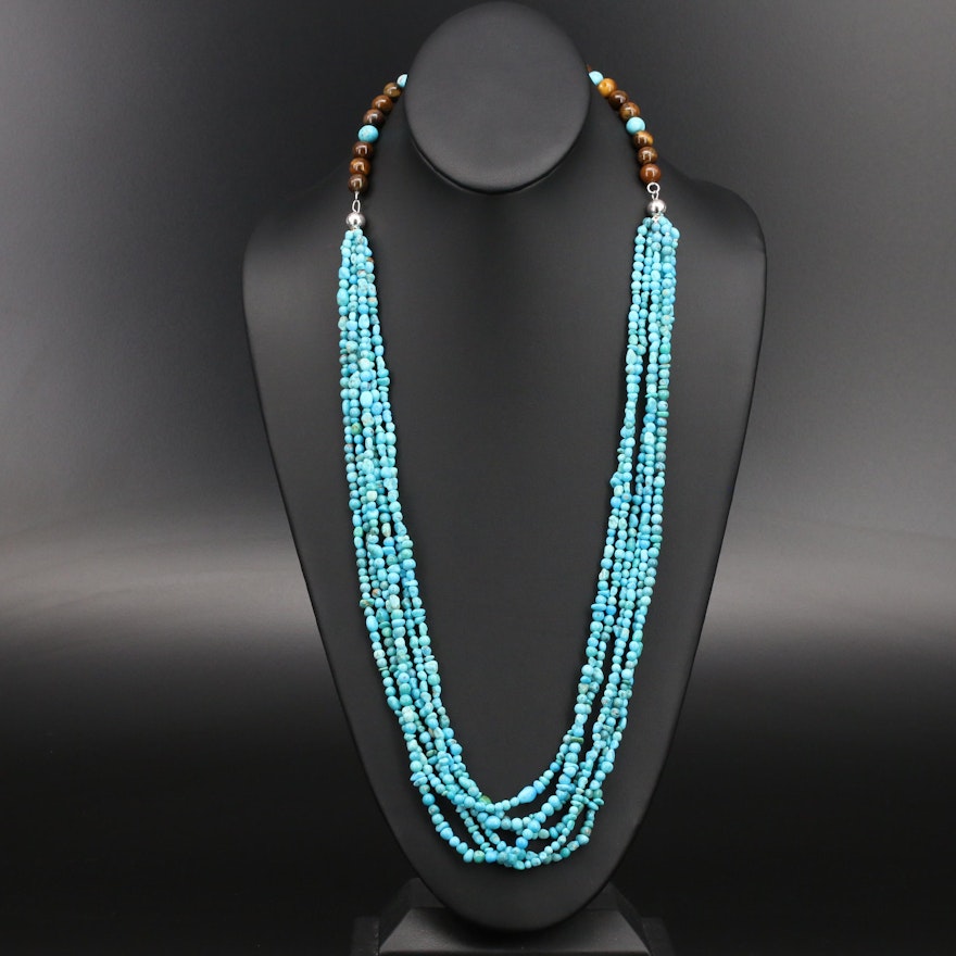 Turquoise and Tiger's Eye Necklace