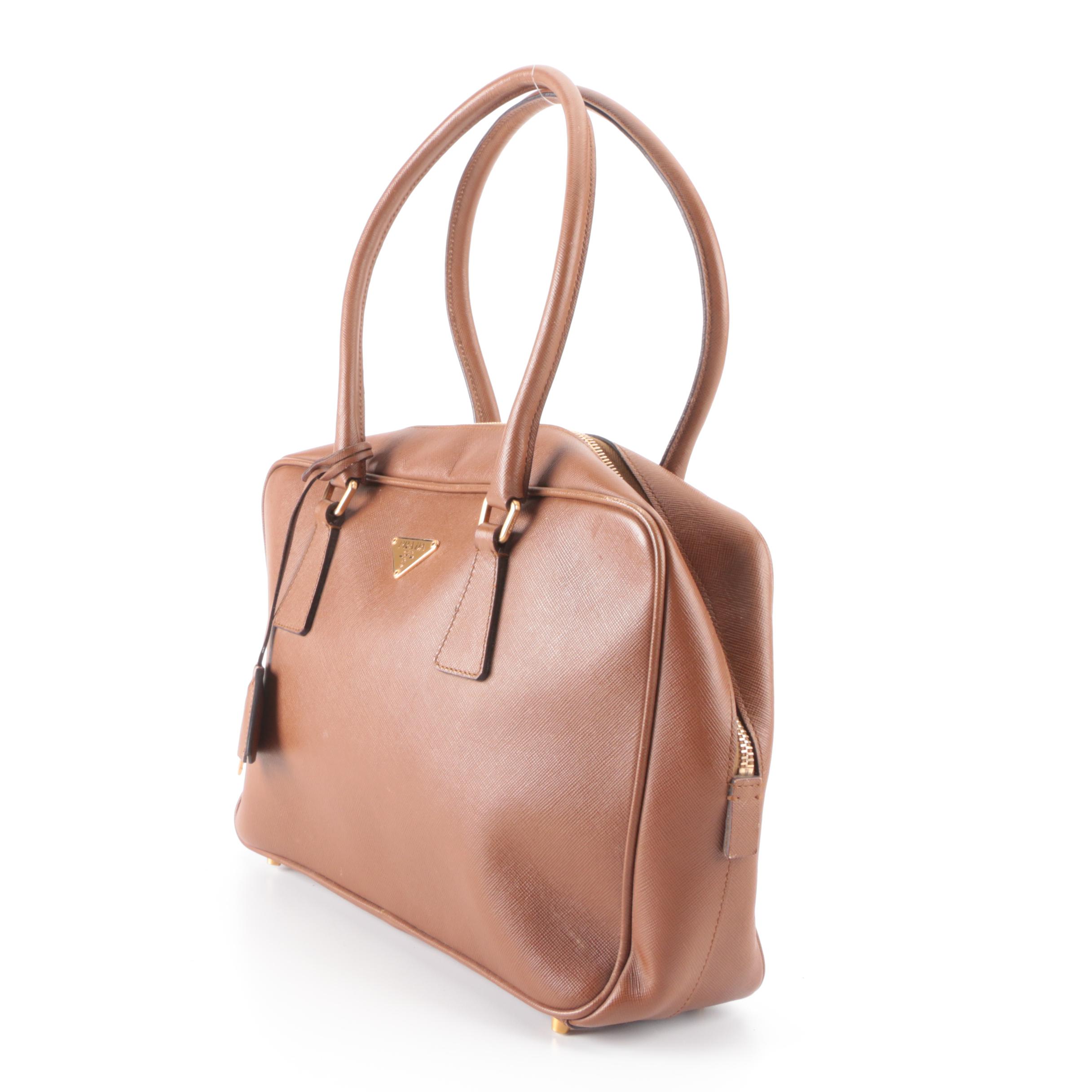 Prada Square Bowler in Sughero Saffiano Sport Leather