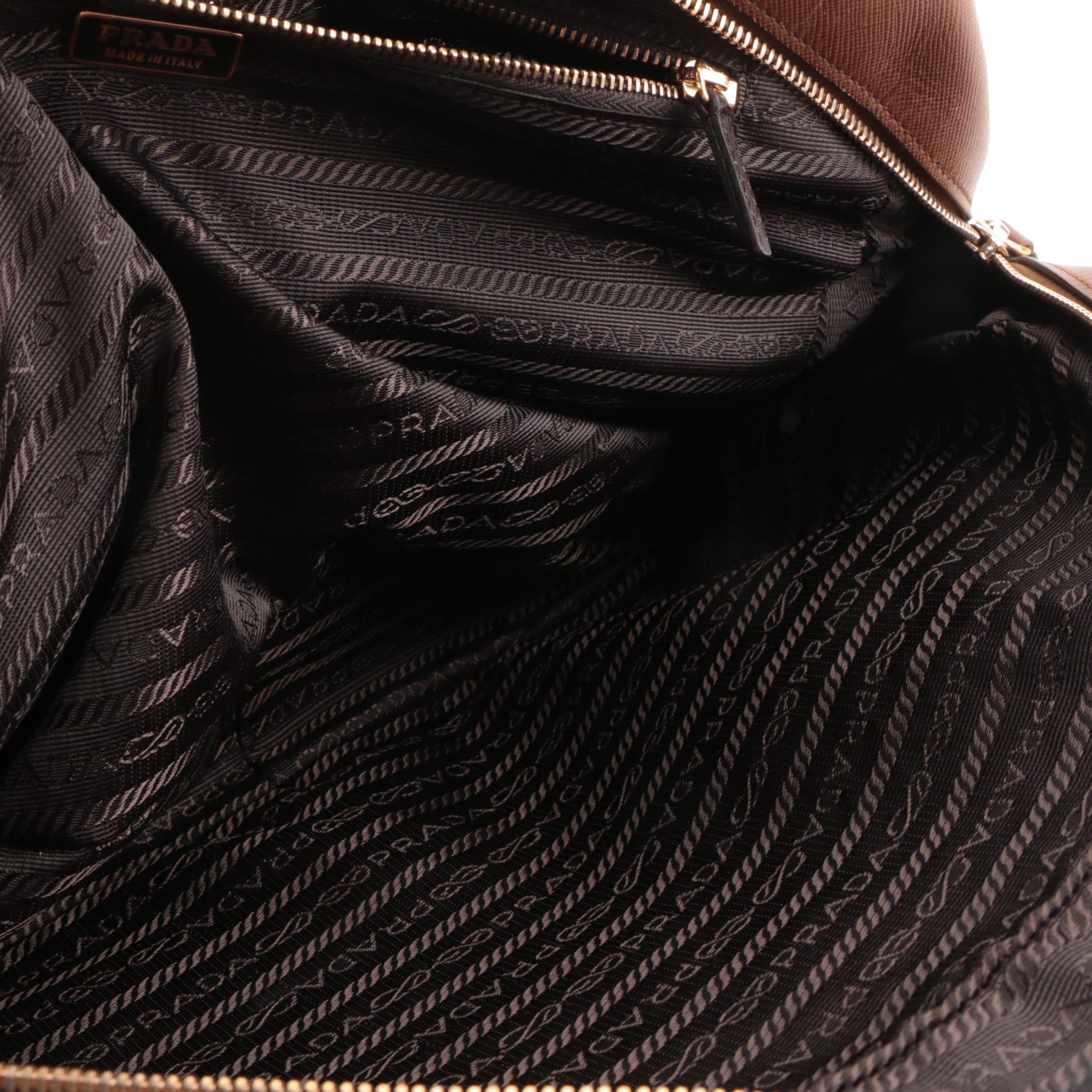 Prada Square Bowler in Sughero Saffiano Sport Leather