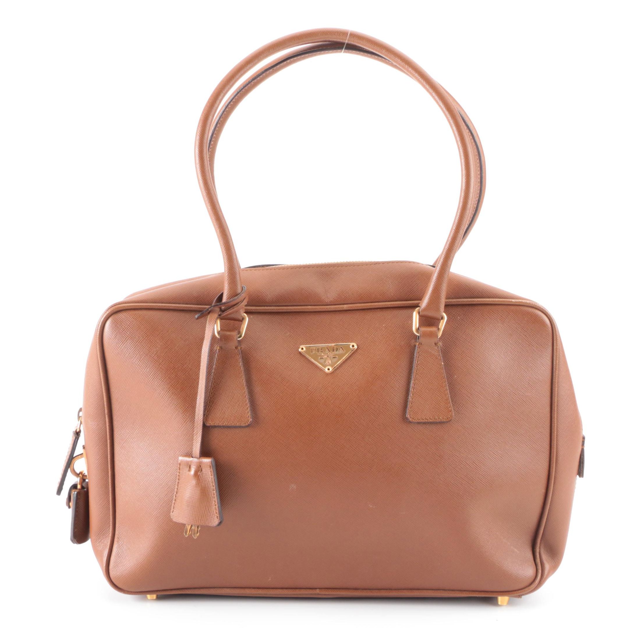 Prada Square Bowler in Sughero Saffiano Sport Leather