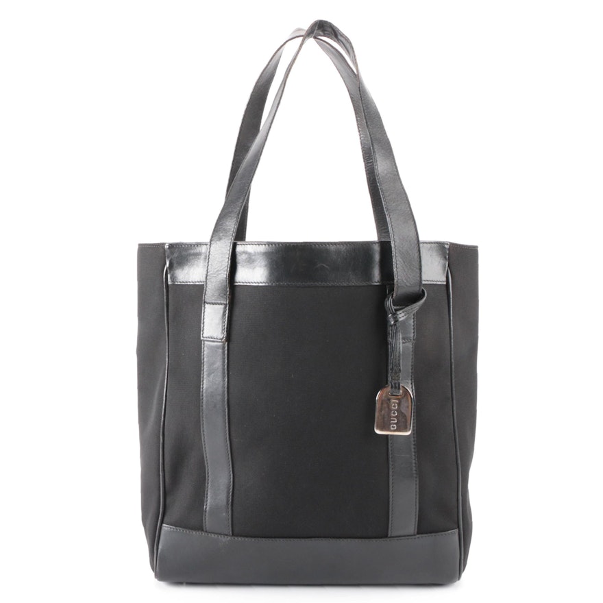 Gucci Tote Bag in Black Nylon and Leather