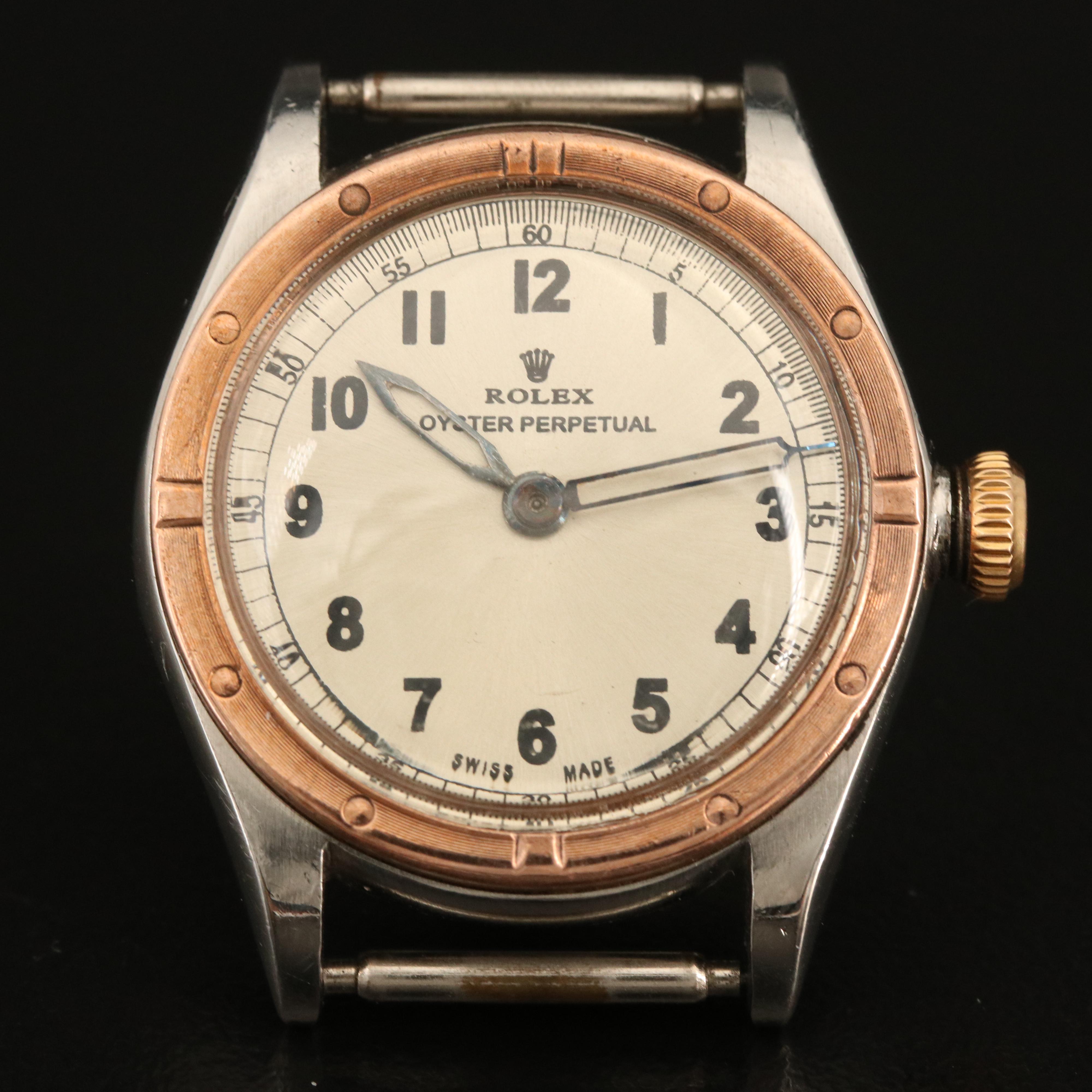 Vintage Rolex Oyster Perpetual Gold Filled and Stainless Steel Watch