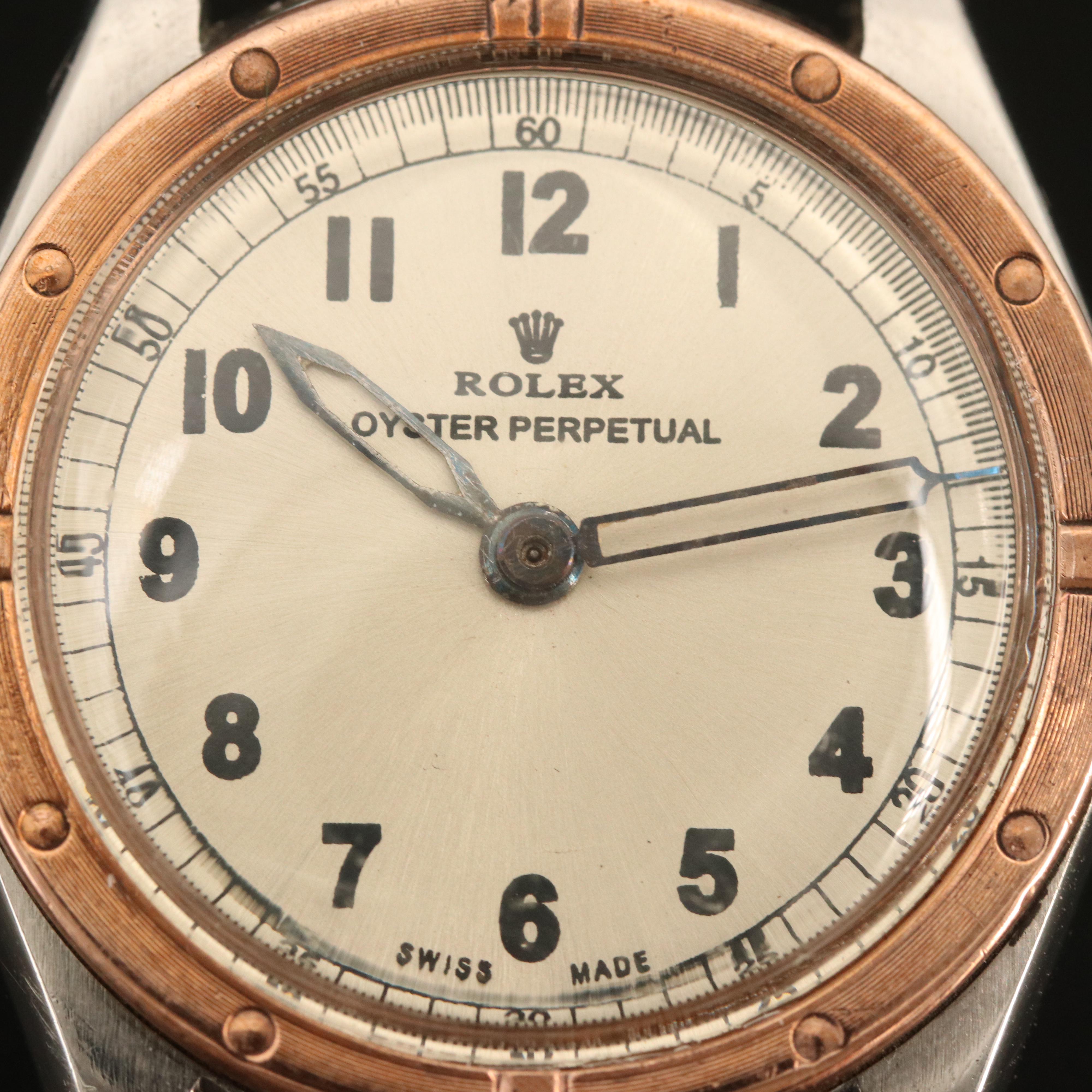 Vintage Rolex Oyster Perpetual Gold Filled and Stainless Steel Watch