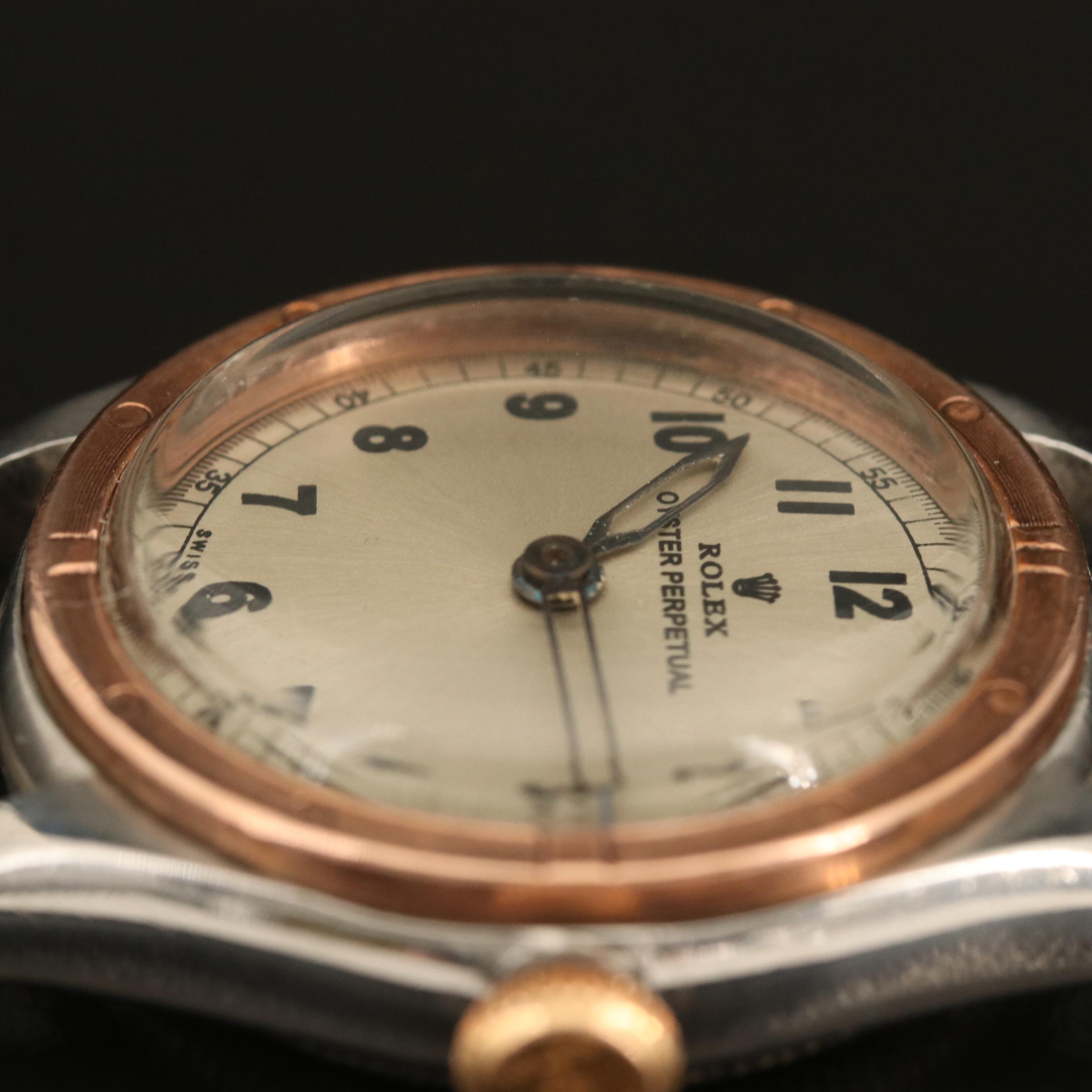 Vintage Rolex Oyster Perpetual Gold Filled and Stainless Steel Watch