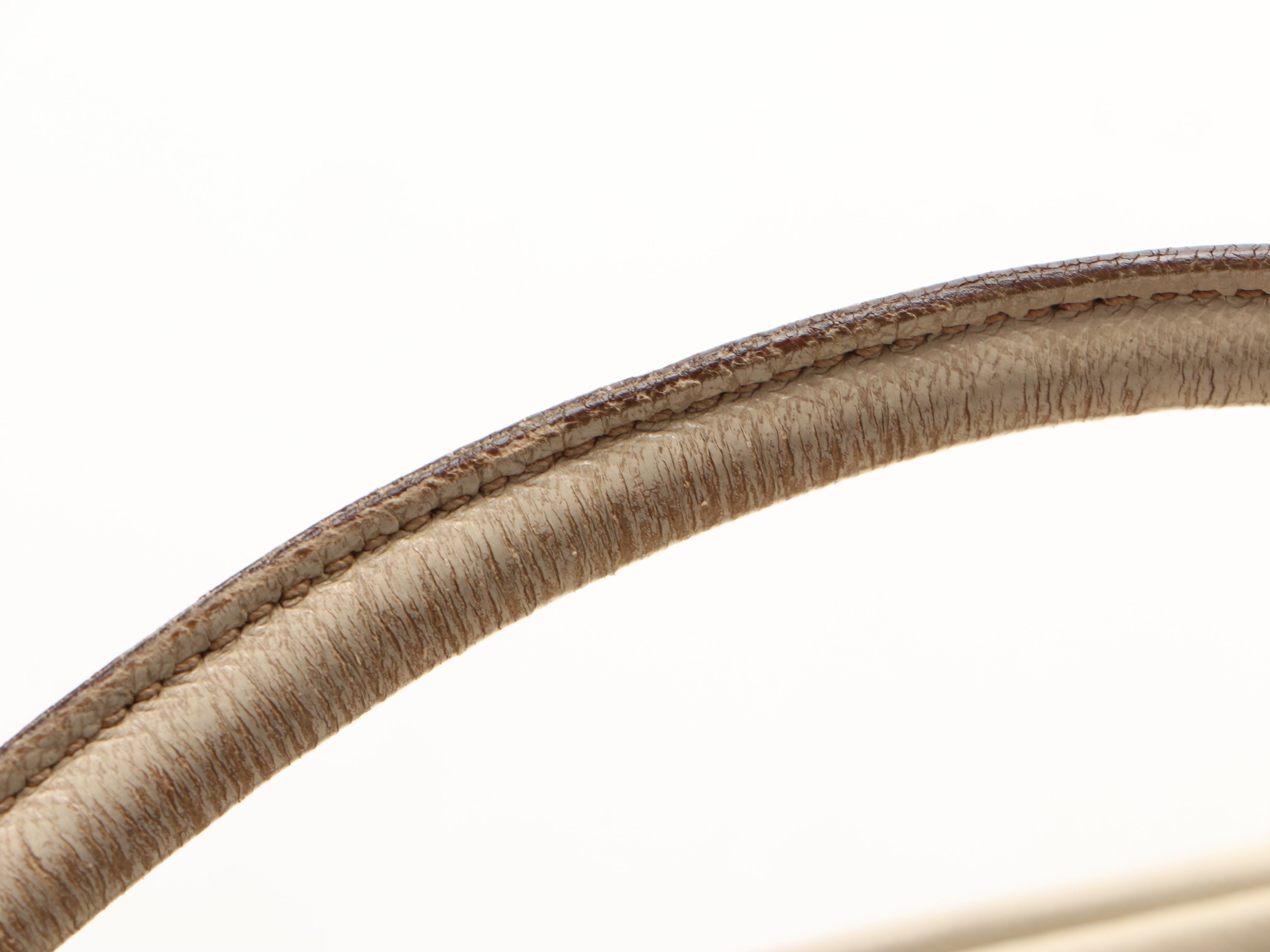 Prada Bauletto Bag in Off-White Saffiano Leather