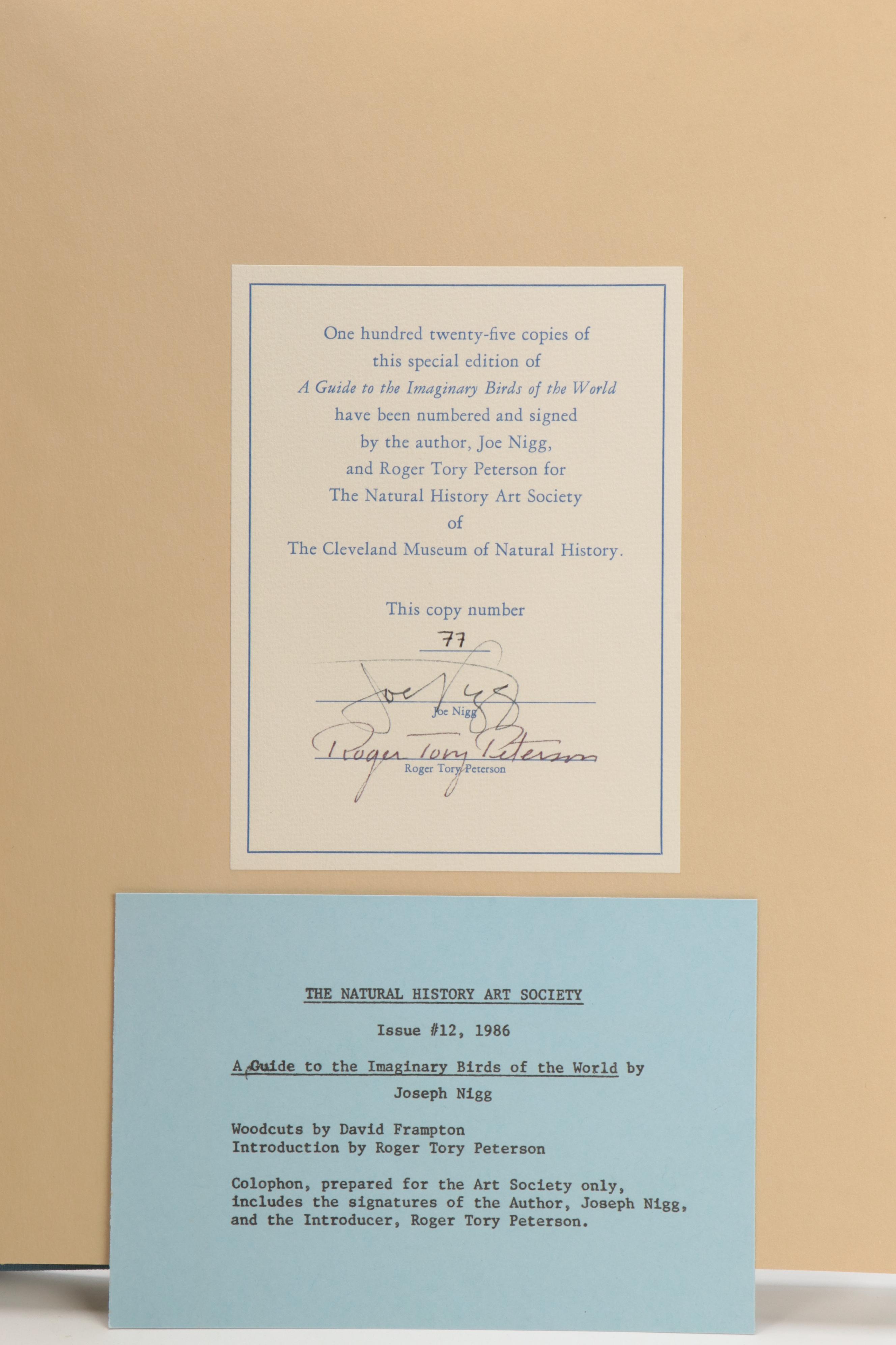 Signed Limited Edition "Imaginary Birds of the World" by Joe Nigg and More