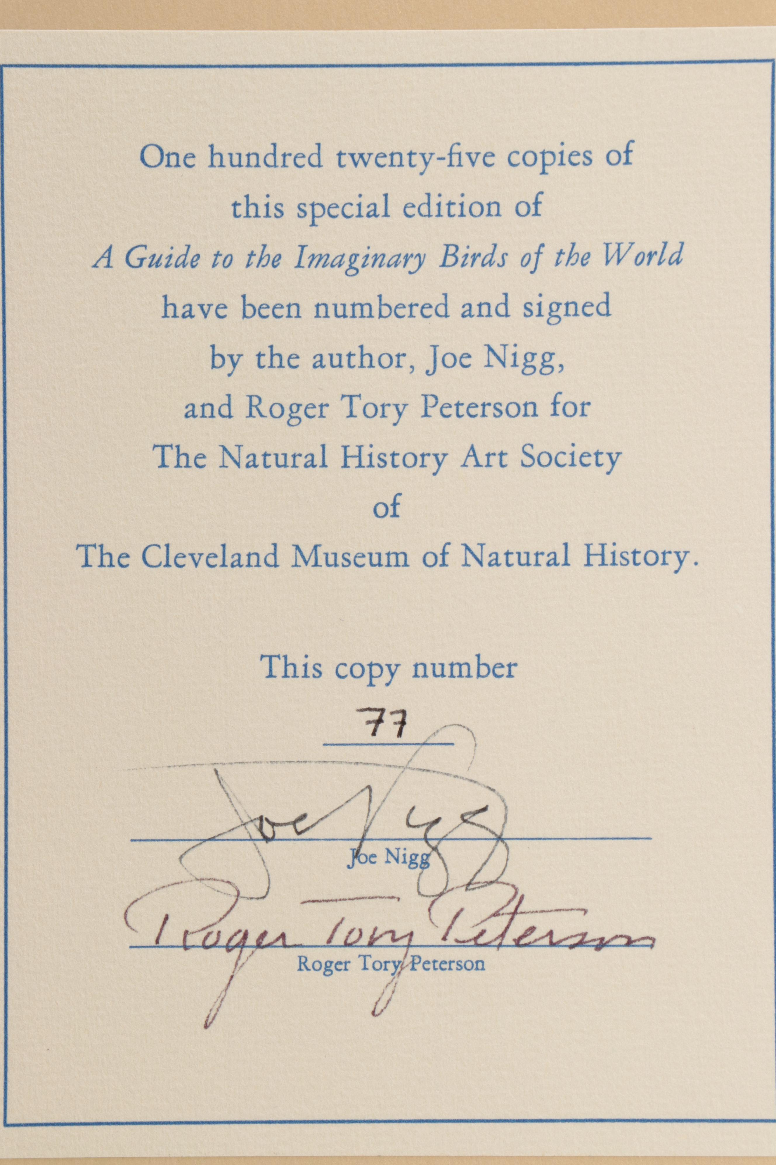 Signed Limited Edition "Imaginary Birds of the World" by Joe Nigg and More