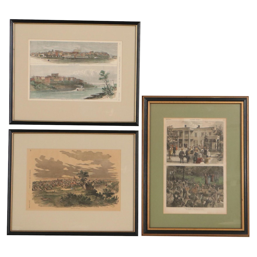 Harper's Weekly Hand-Colored Lithographs After W.A. Rogers and More