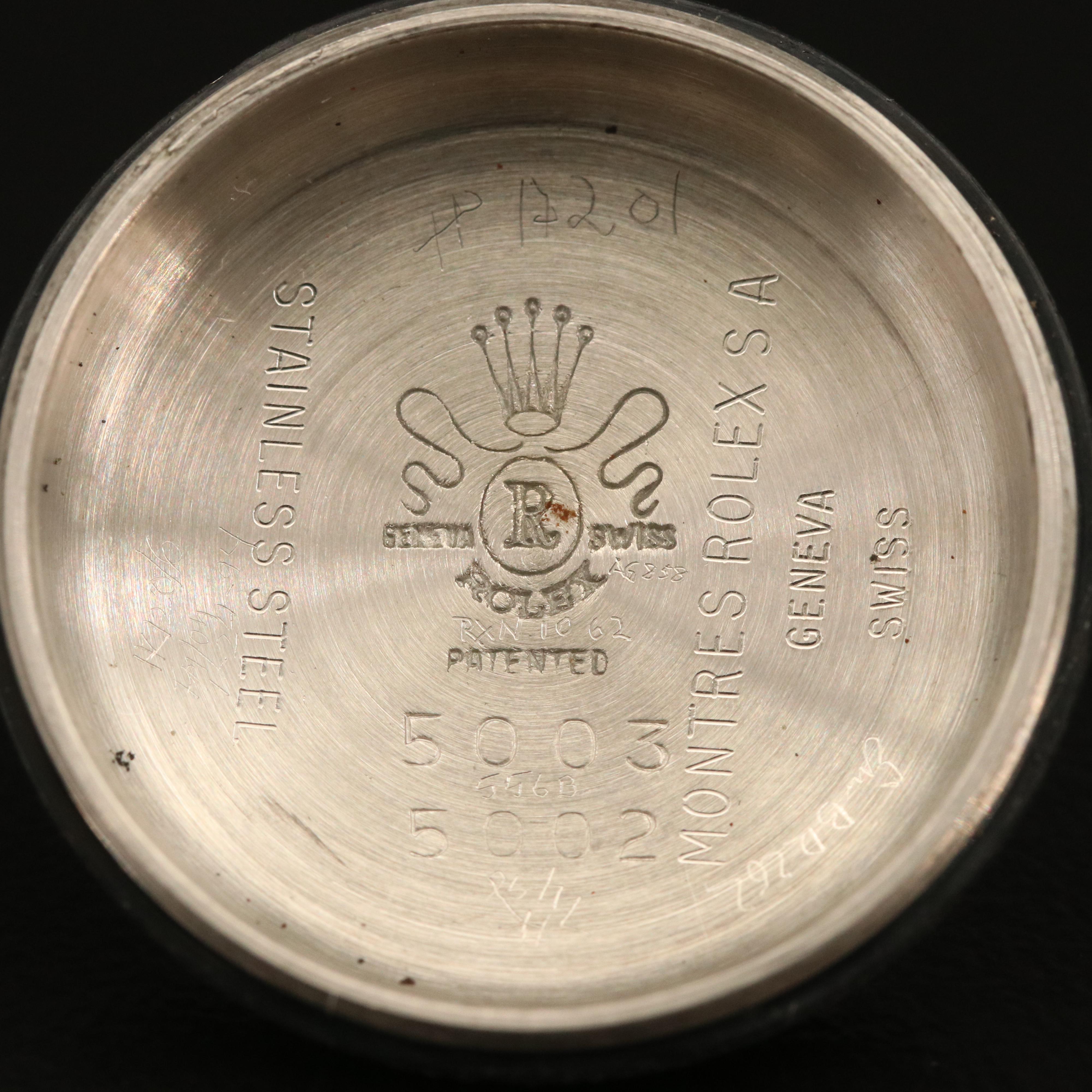 Vintage Rolex Bubbleback Model 5003 14K and Stainless Steel Watch