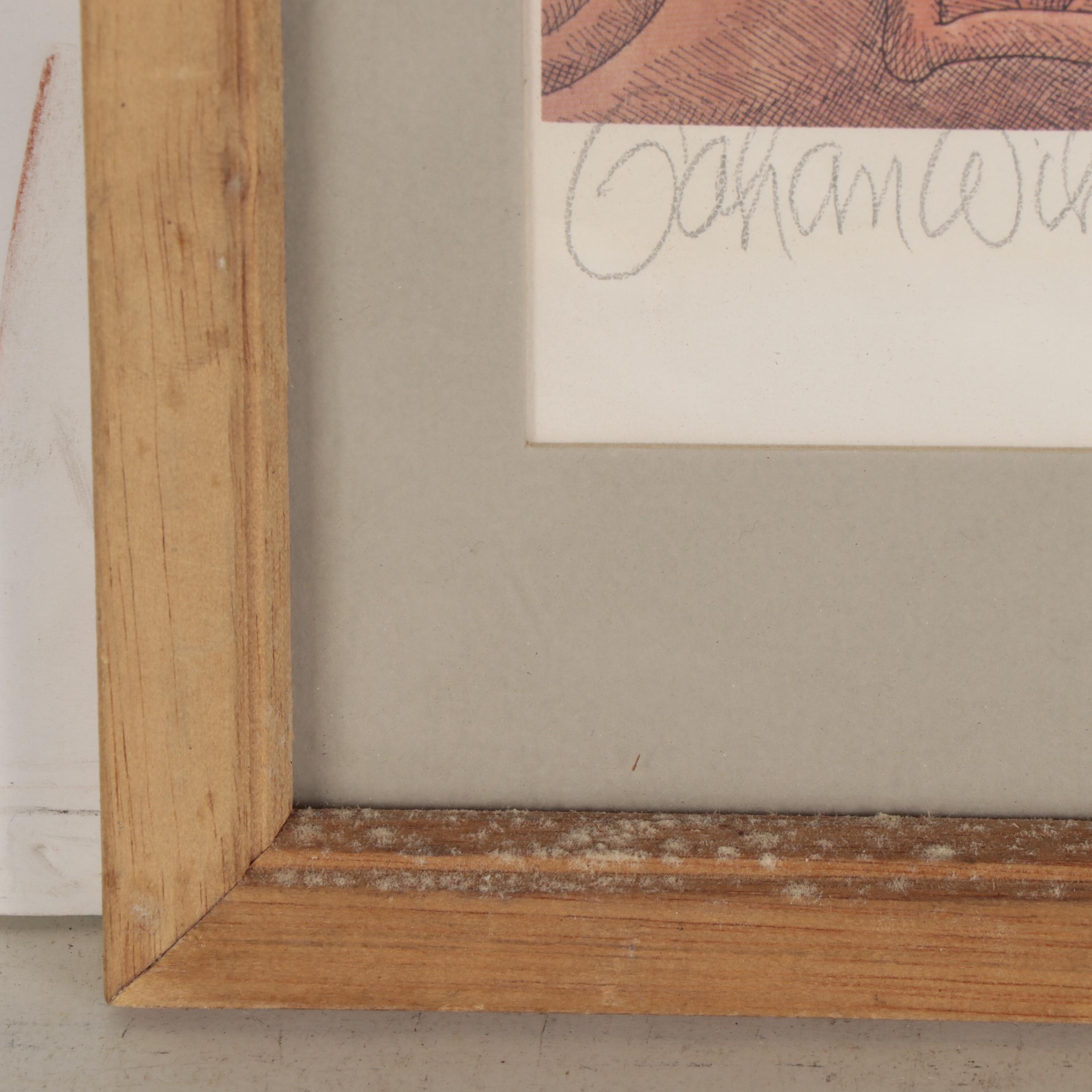 Gahan Allen Wilson Cartoon Offset Lithograph, 1978