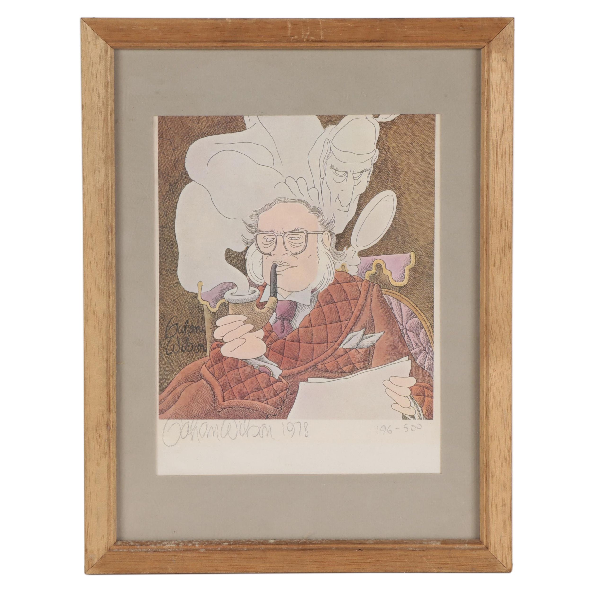 Gahan Allen Wilson Cartoon Offset Lithograph, 1978