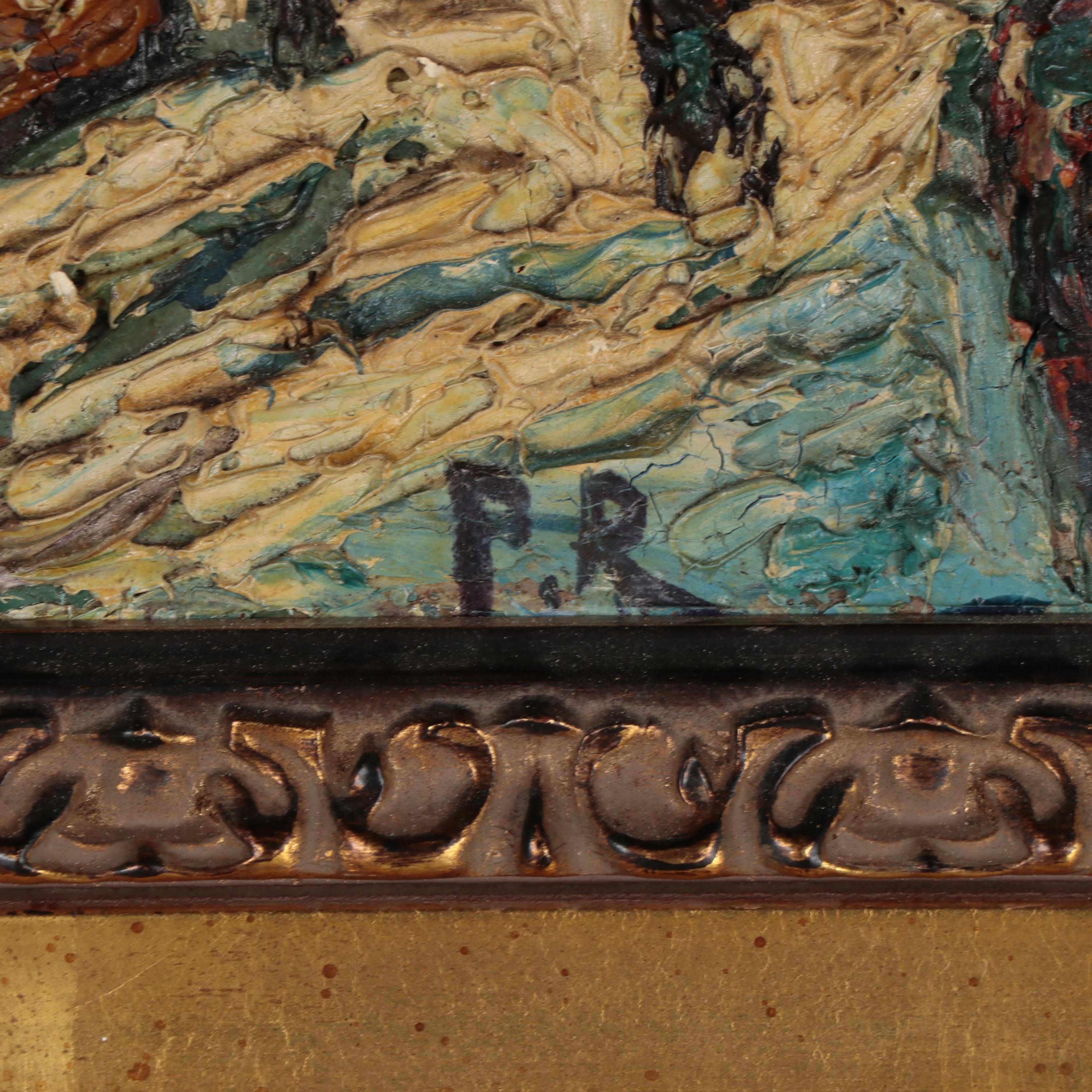 Preben Rasmussen Cityscape Oil Painting, Mid-20th Century