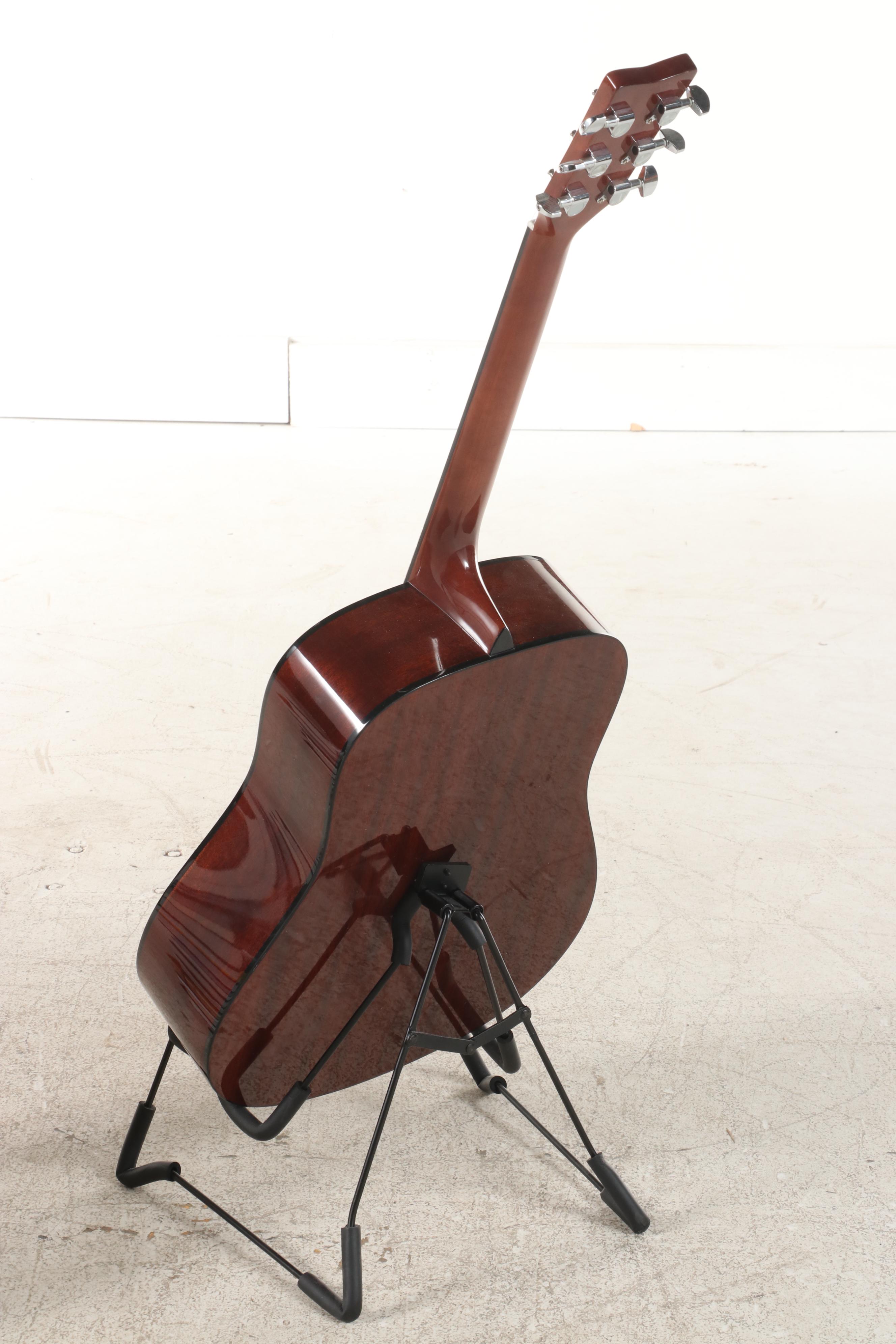 Yamaha FD01S Acoustic Guitar with Stands and Music Books