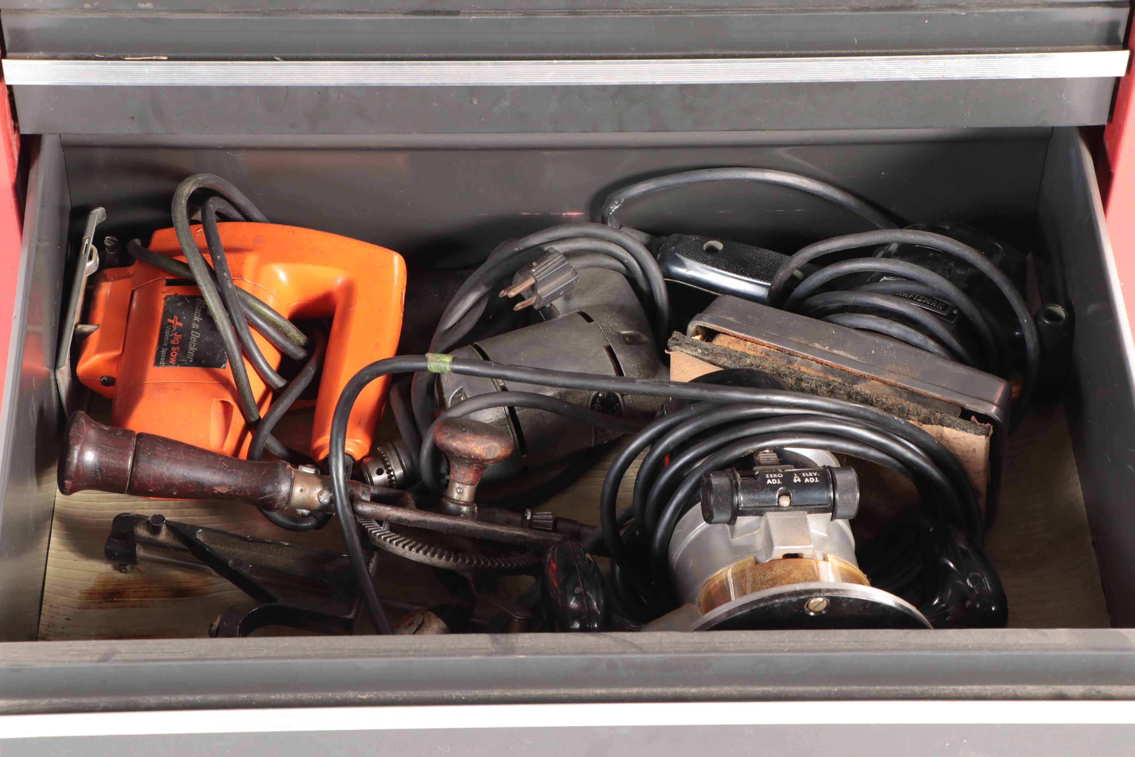 Craftsman 18-Drawer Tool Cabinet Cart with Assorted Hand Tools