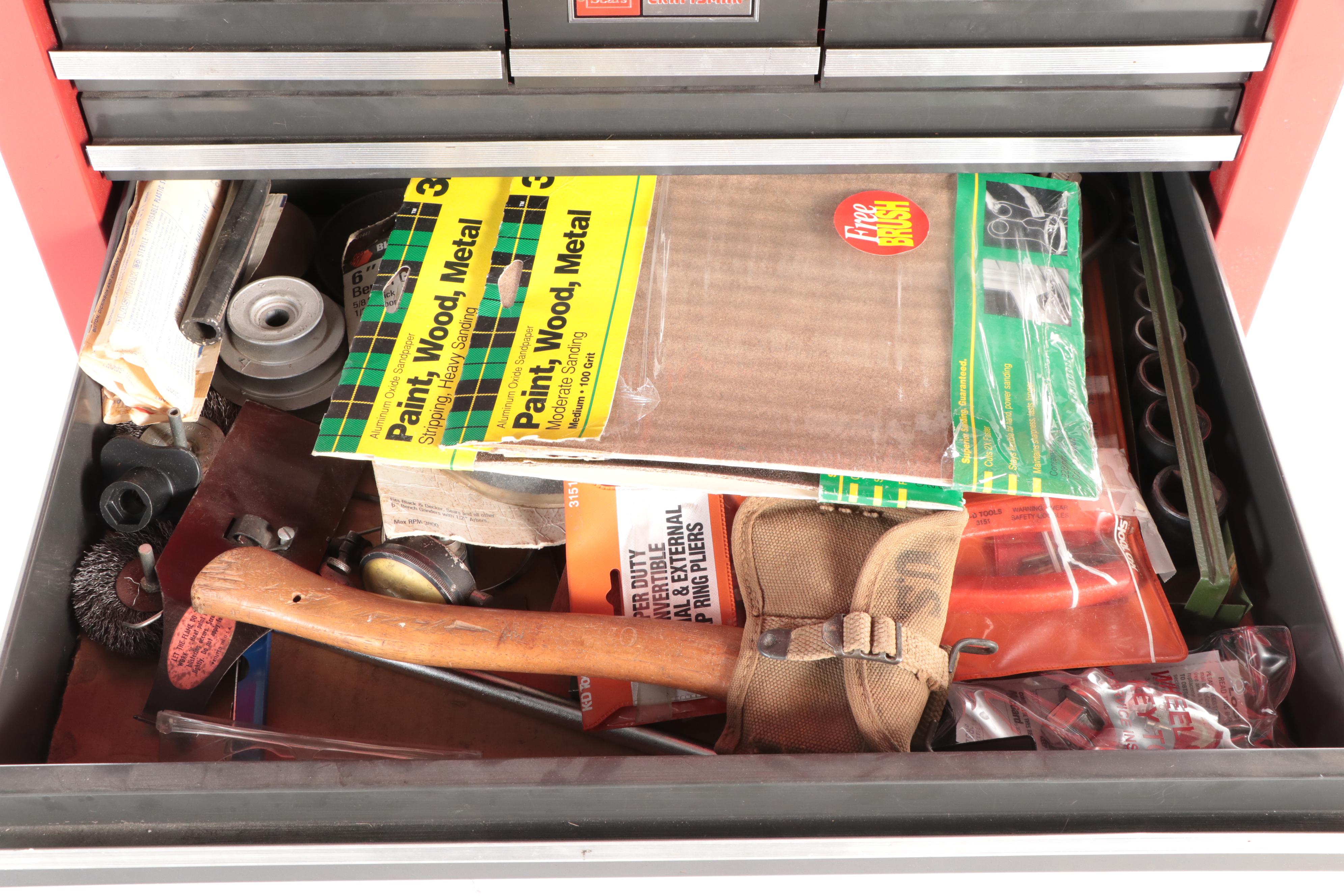 Craftsman 18-Drawer Tool Cabinet Cart with Assorted Hand Tools