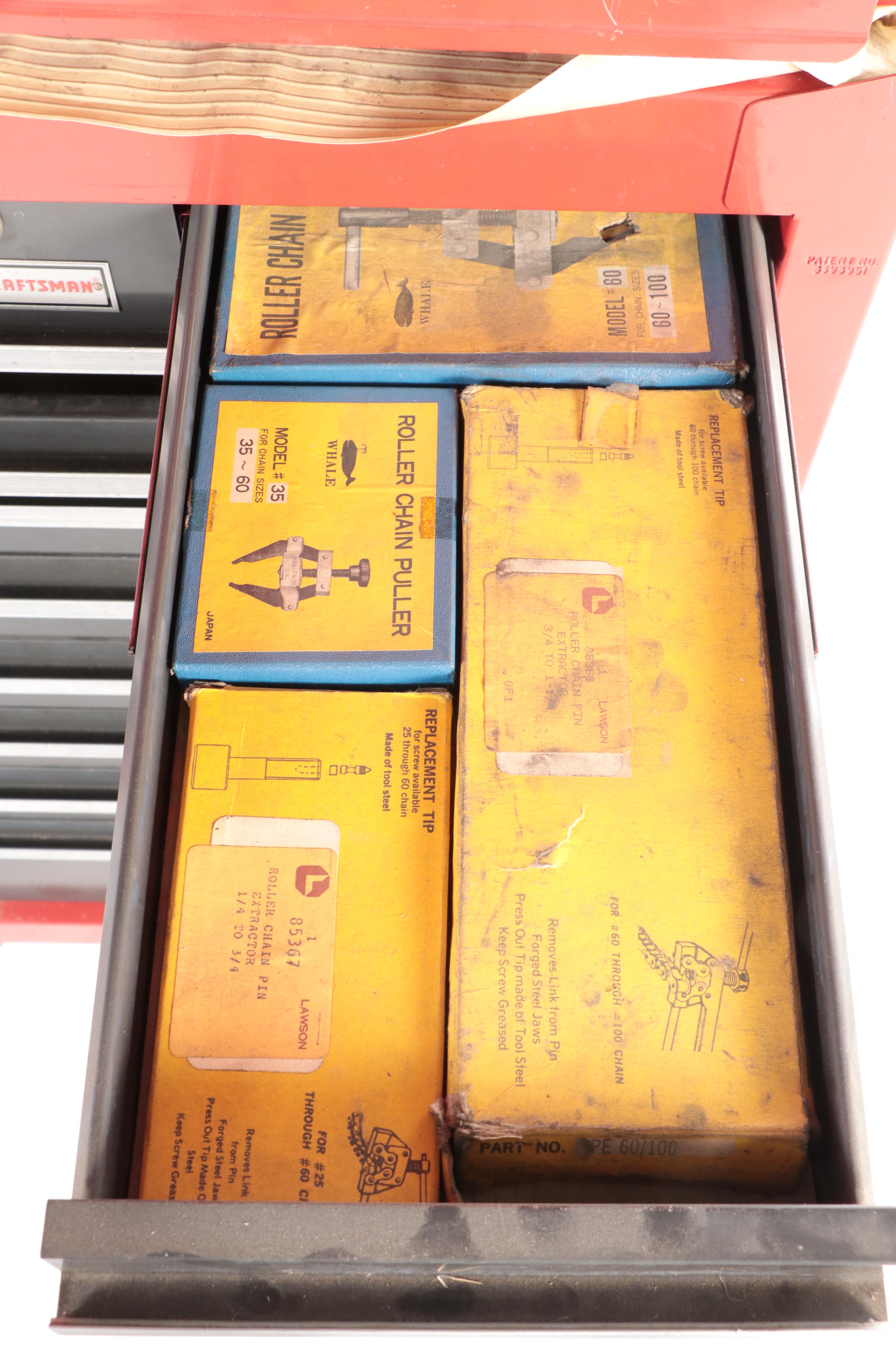 Craftsman 18-Drawer Tool Cabinet Cart with Assorted Hand Tools