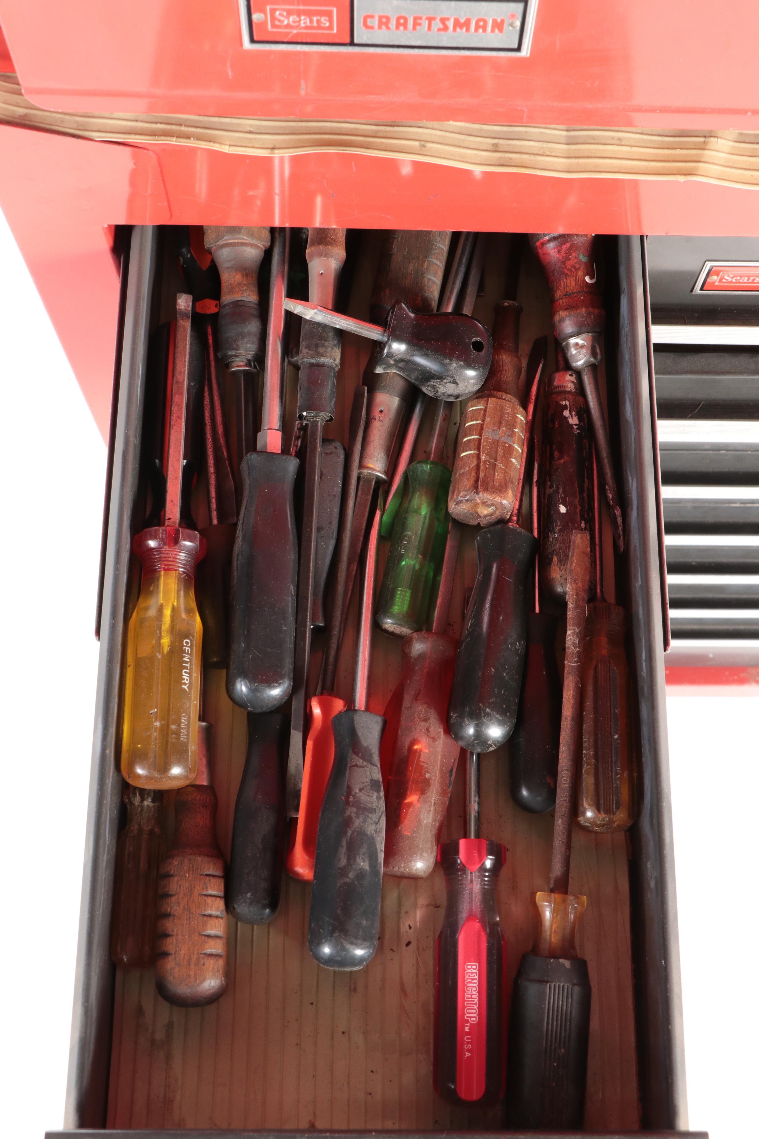 Craftsman 18-Drawer Tool Cabinet Cart with Assorted Hand Tools