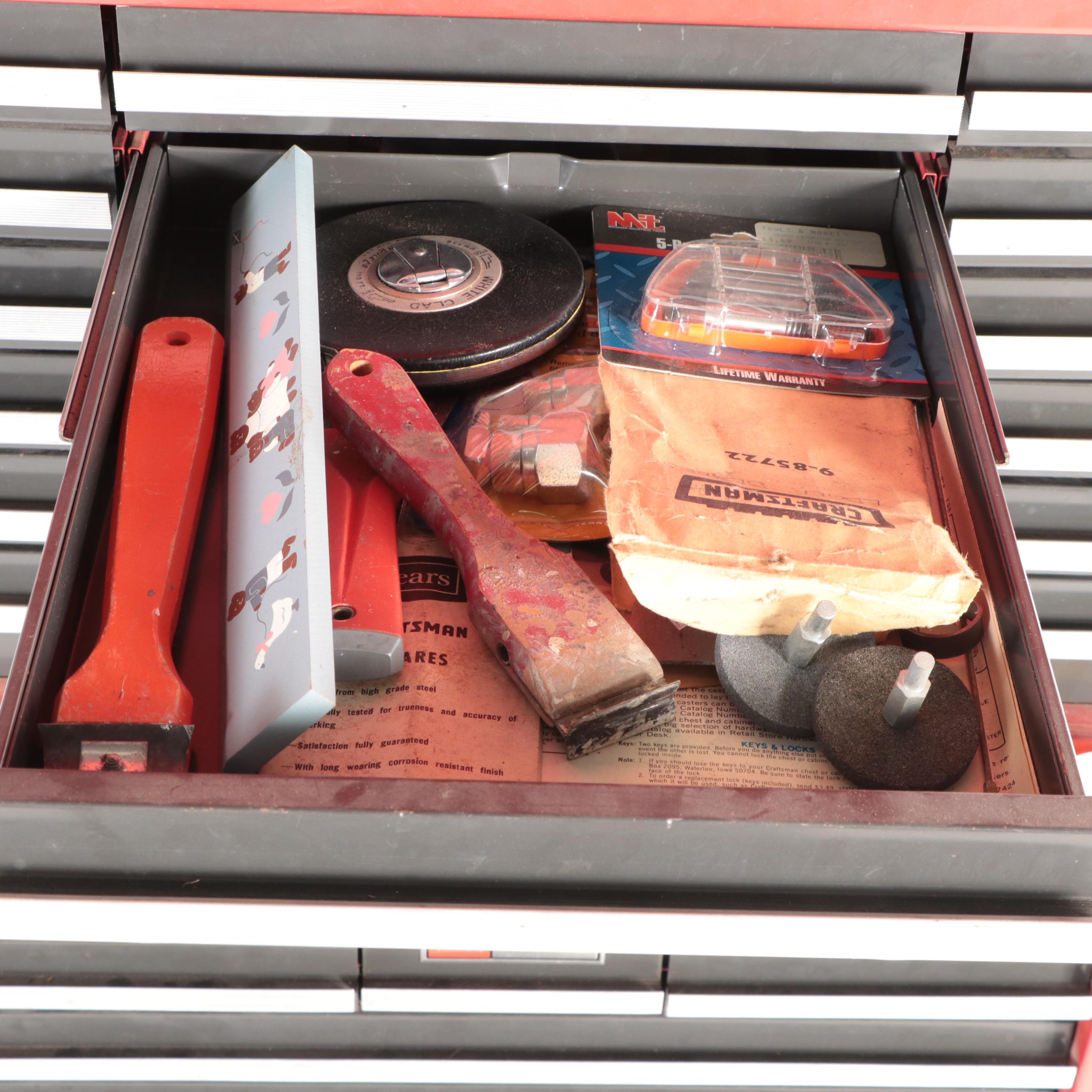 Craftsman 18-Drawer Tool Cabinet Cart with Assorted Hand Tools