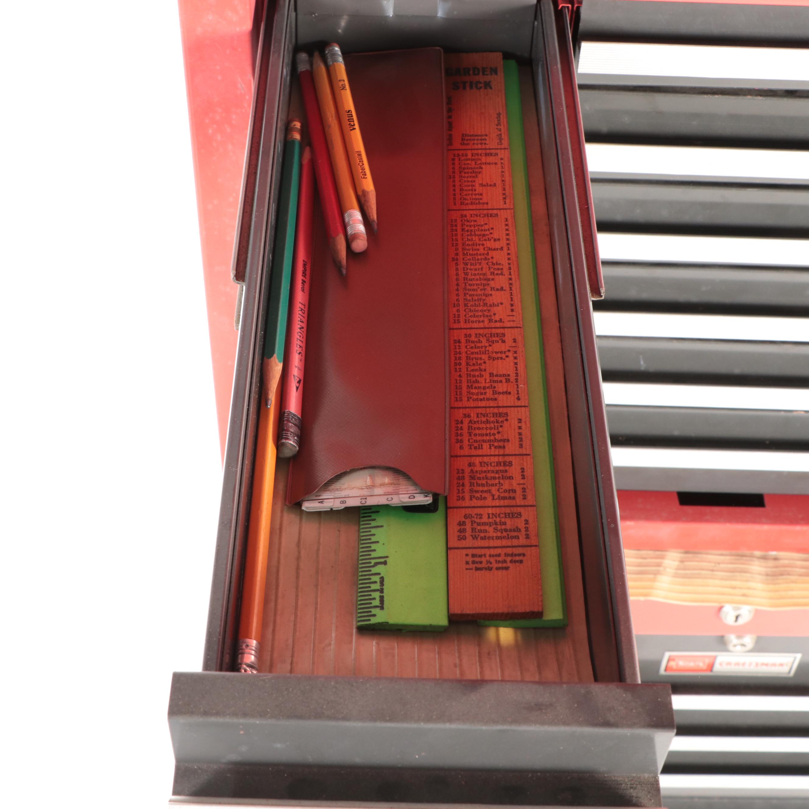 Craftsman 18-Drawer Tool Cabinet Cart with Assorted Hand Tools