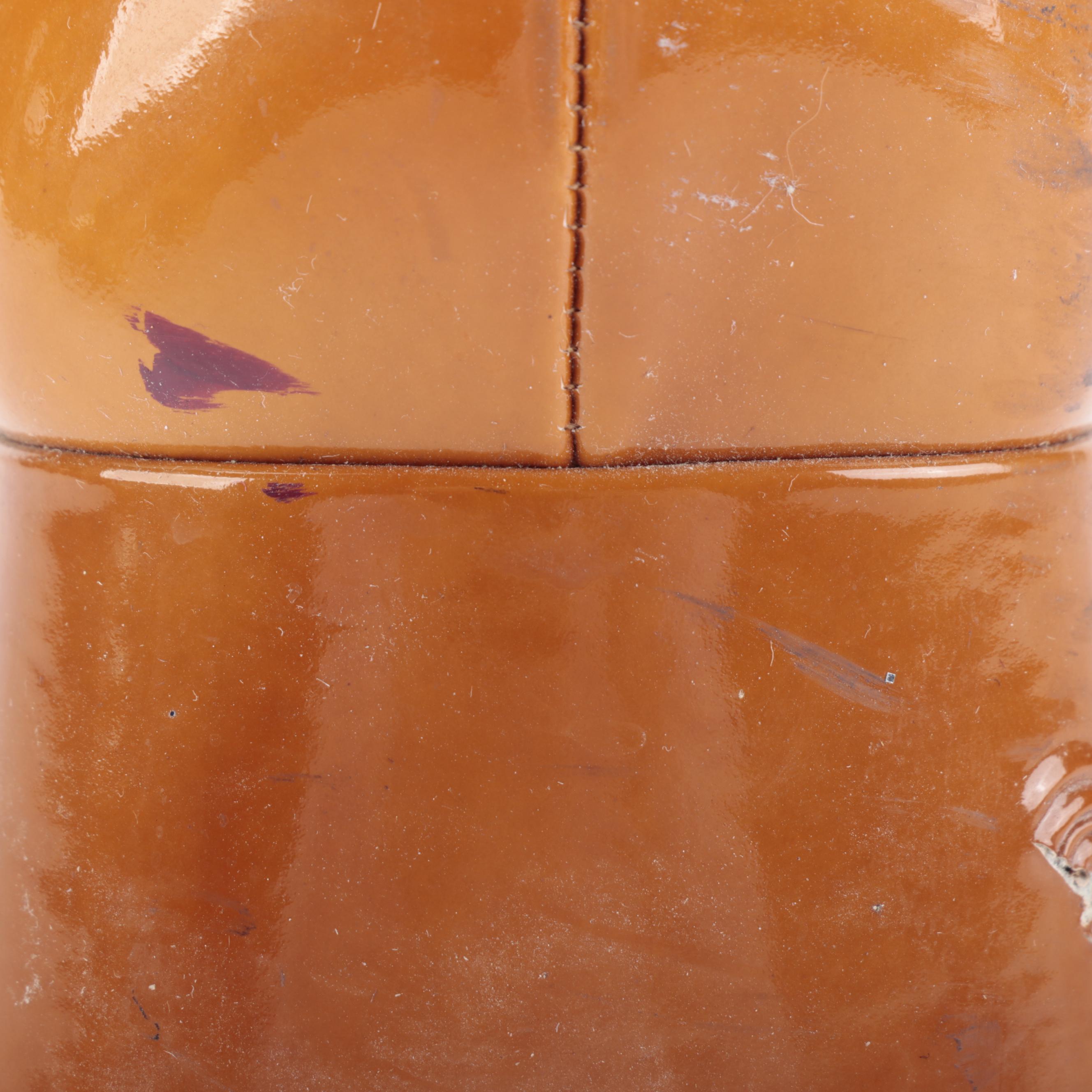 Prada Block Heel Loafers in Bicolor Patent Leather