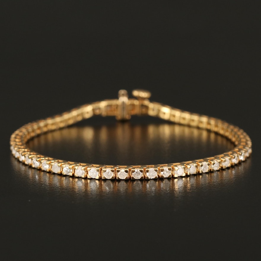 Sterling 3.03 CTW Diamond Line Bracelet